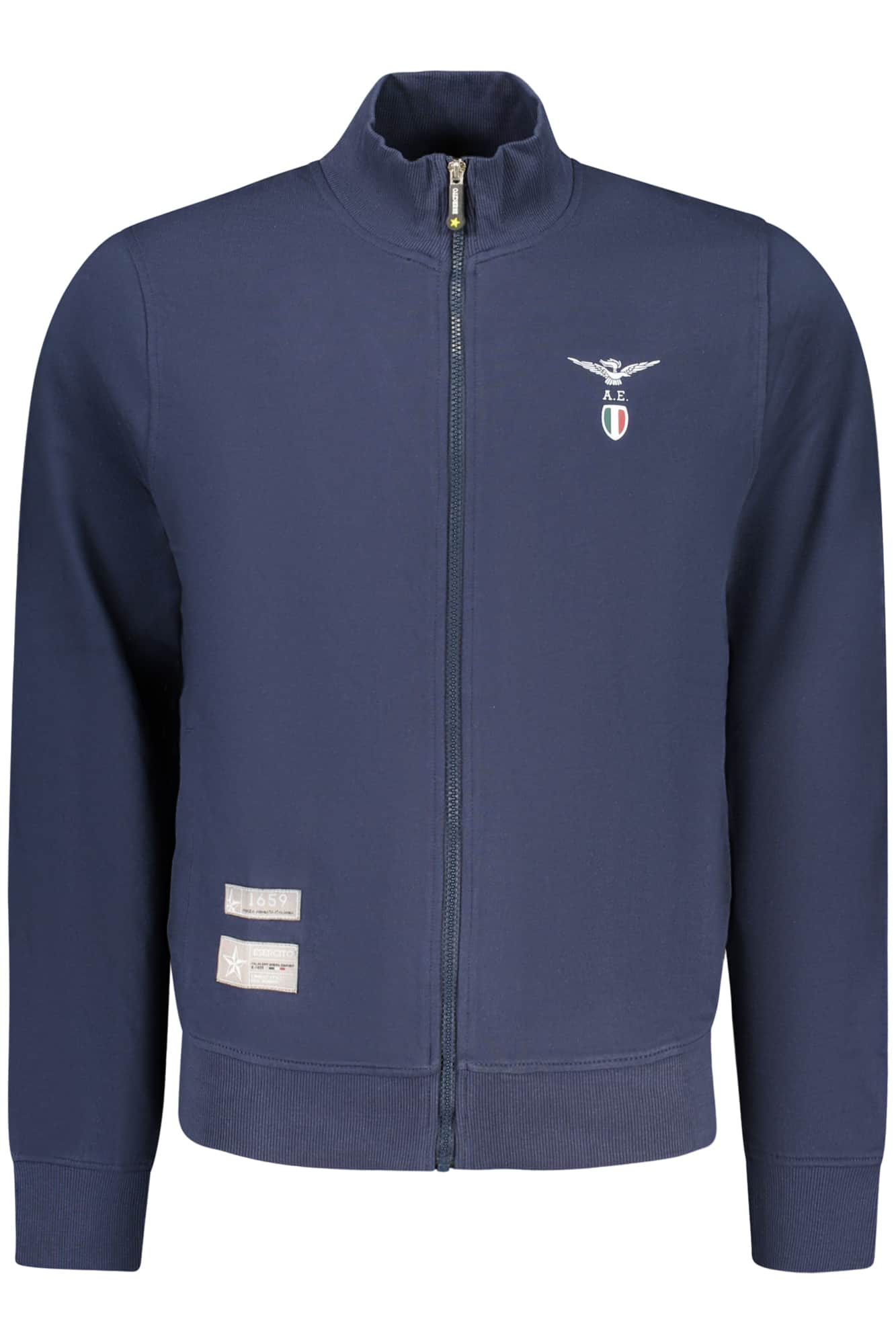 MILITARY ACADEMY HERREN SCHWARZ MIT REISSVERSCHLUSS SWEATSHIRT