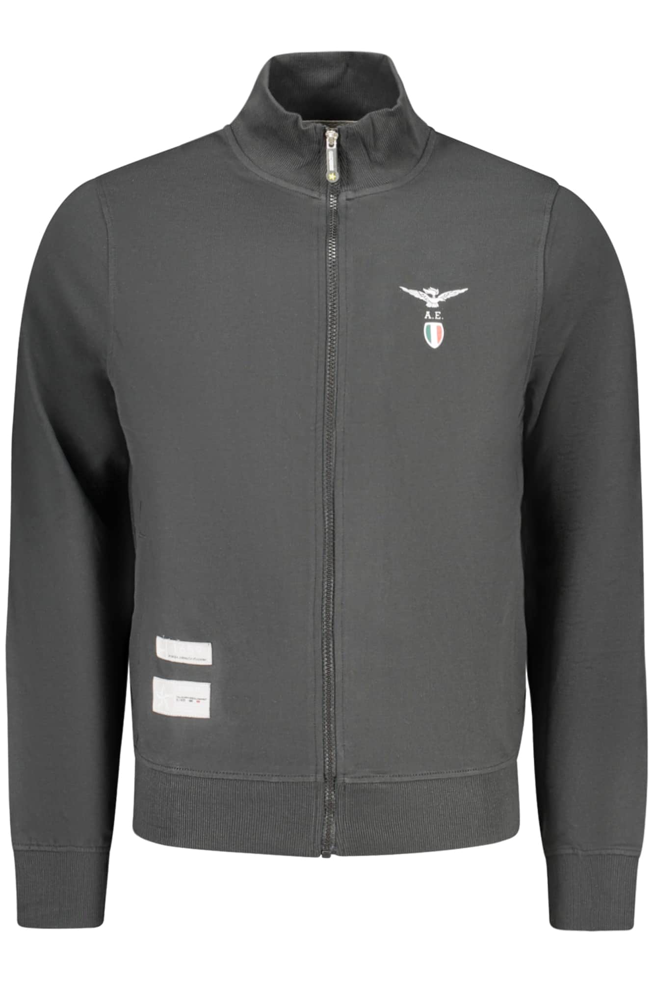MILITARY ACADEMY HERREN SCHWARZ MIT REISSVERSCHLUSS SWEATSHIRT