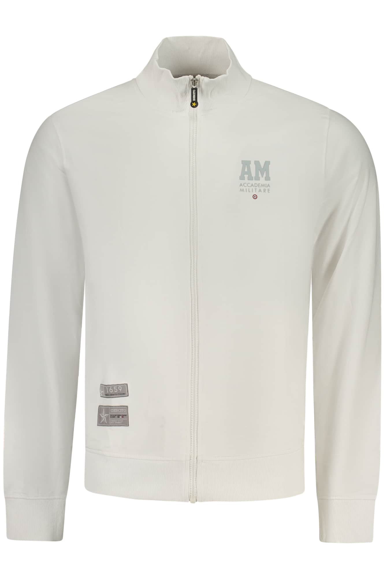 MILITARY ACADEMY HERREN WEISS MIT REISSVERSCHLUSS SWEATSHIRT