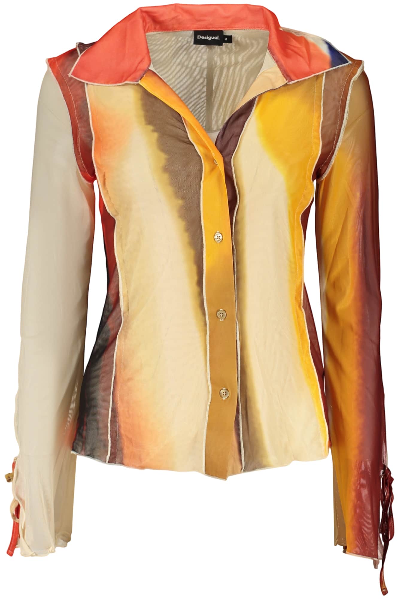 DESIGUAL DAMEN LANGARM SHIRT, BEIGE