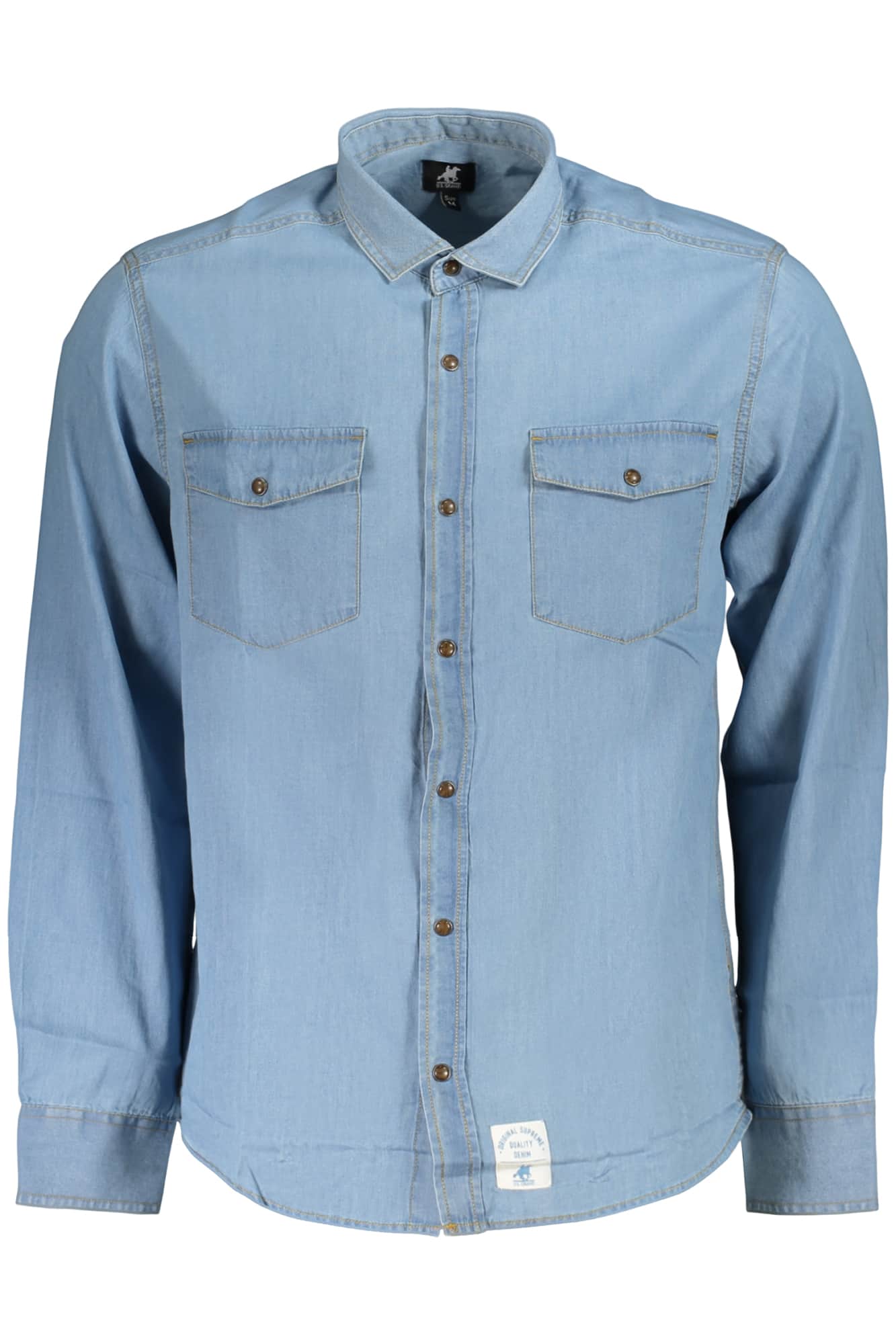 US GRAND HERREN LANGARM SHIRT, BLAU