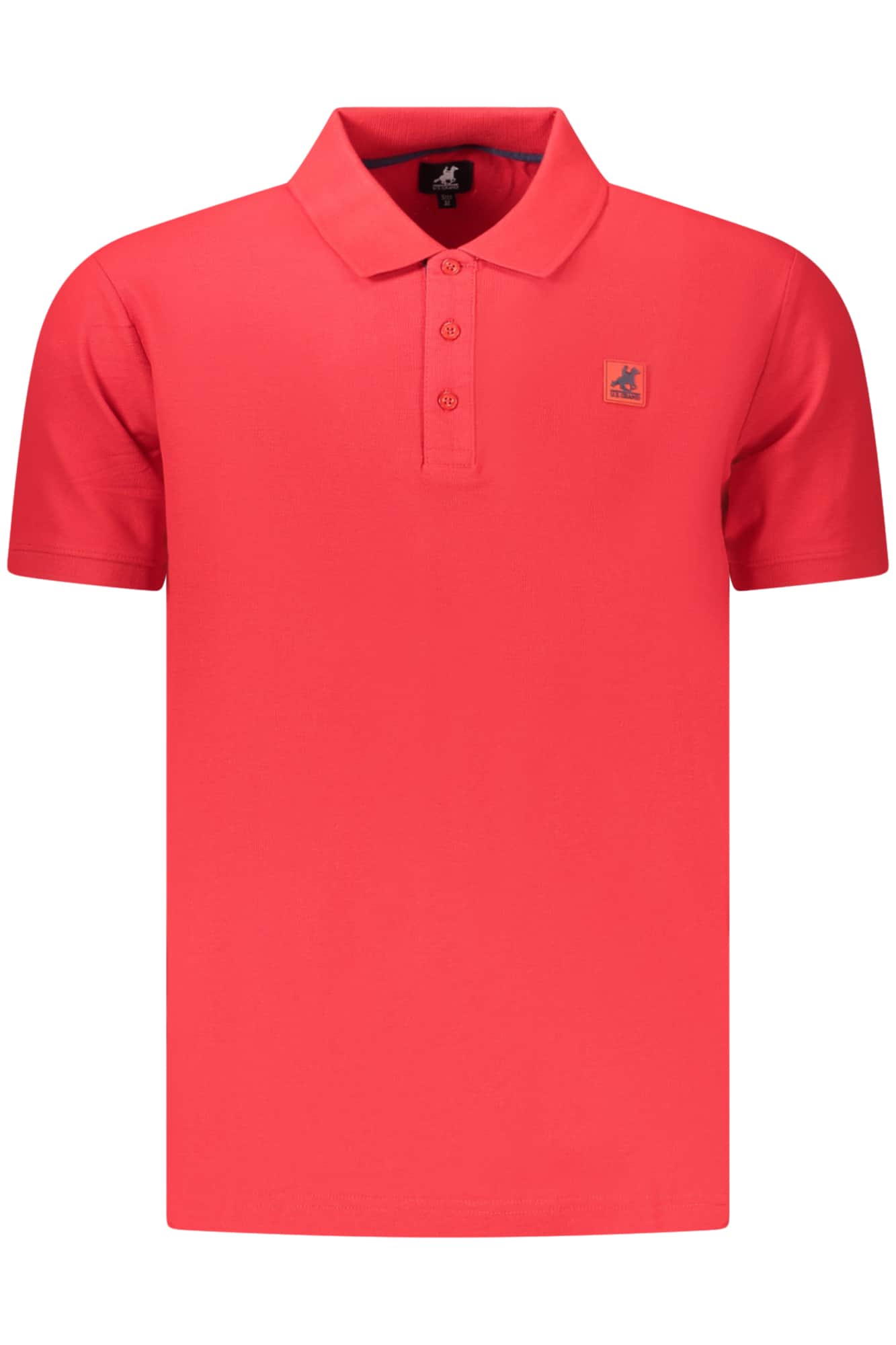 US GRAND HERREN KURZARM POLOSHIRT, ROT
