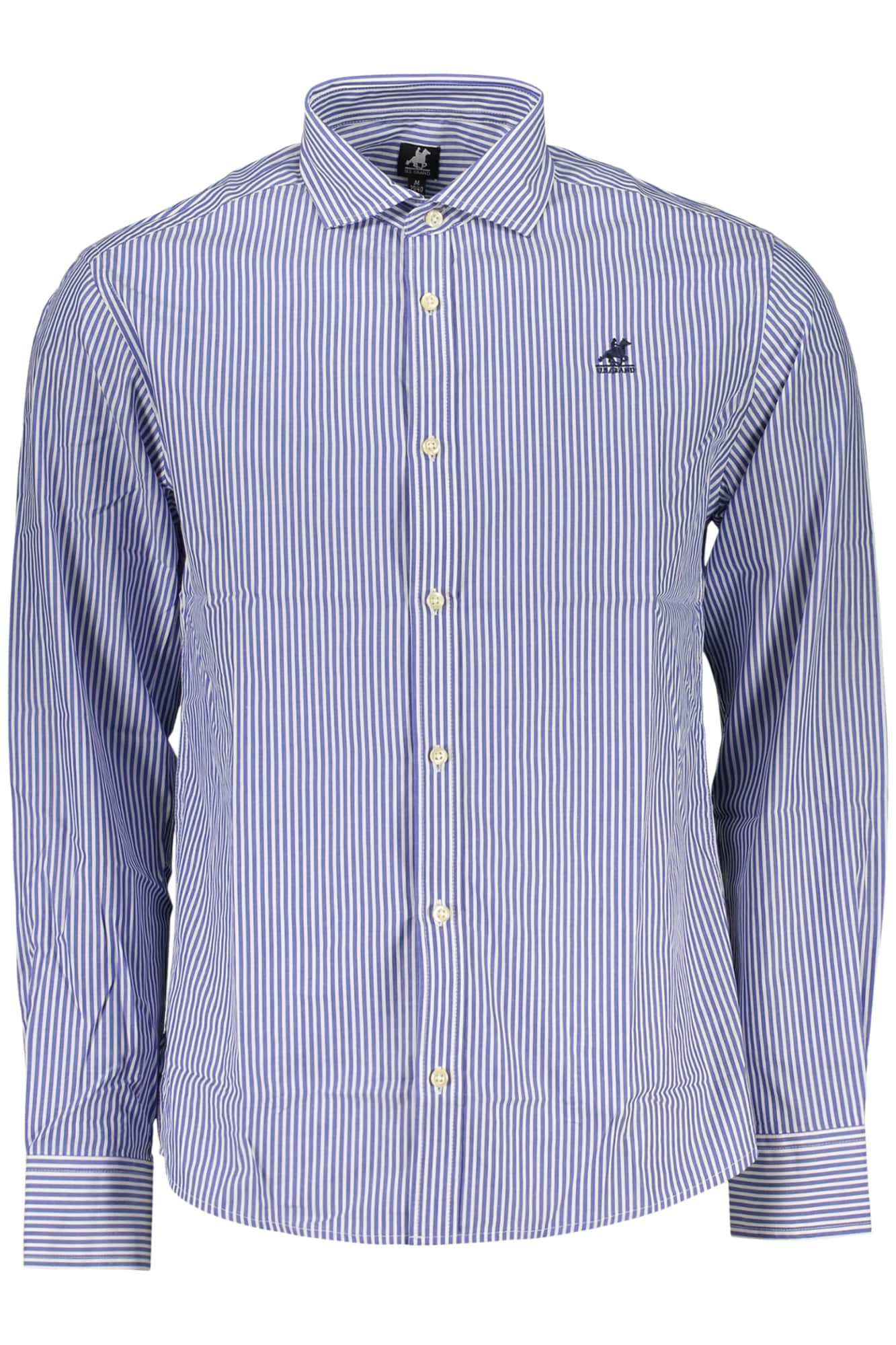 US GRAND HERREN LANGARM SHIRT, BLAU