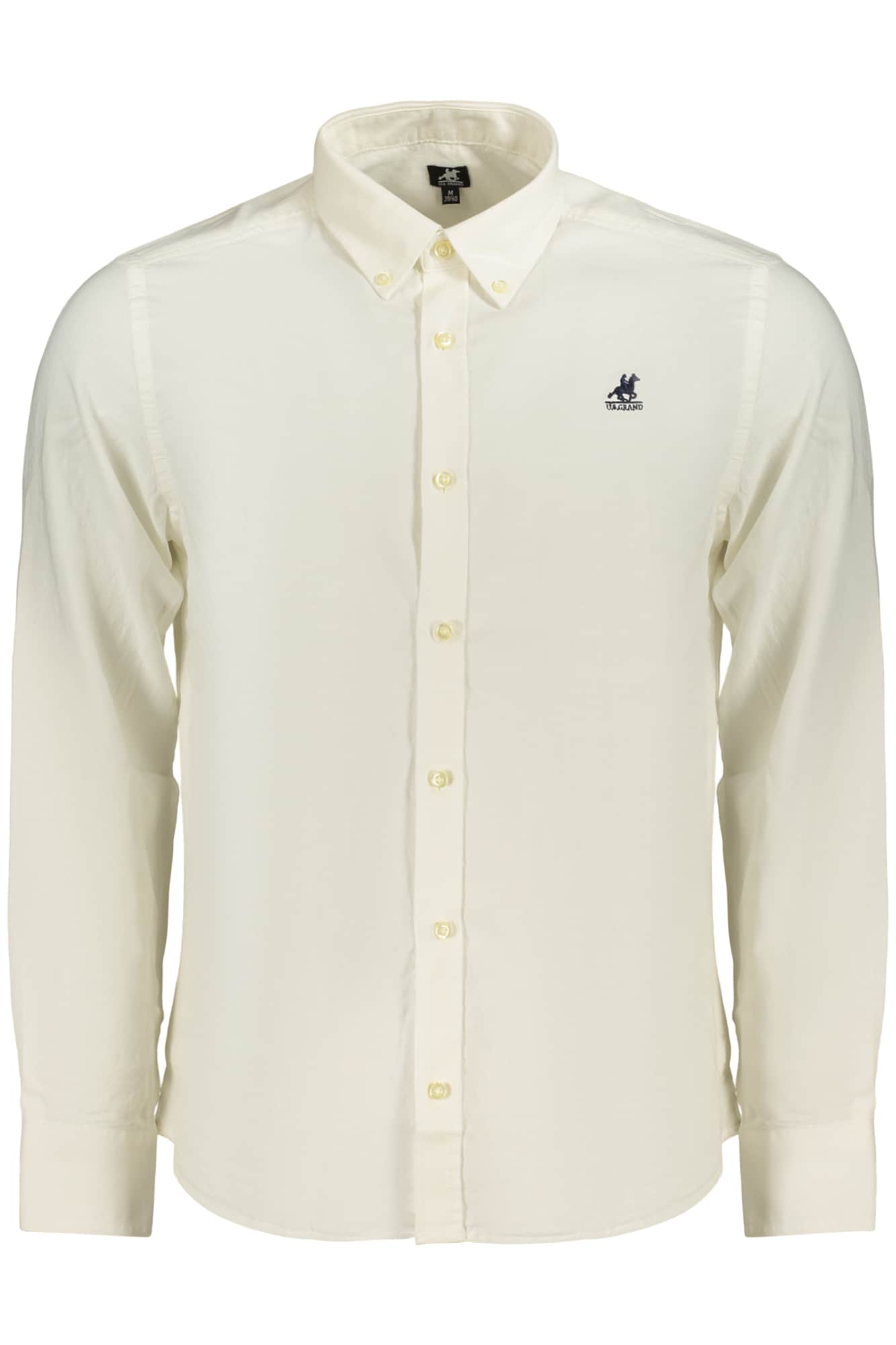 US GRAND HERREN LANGARM WEISS SHIRT