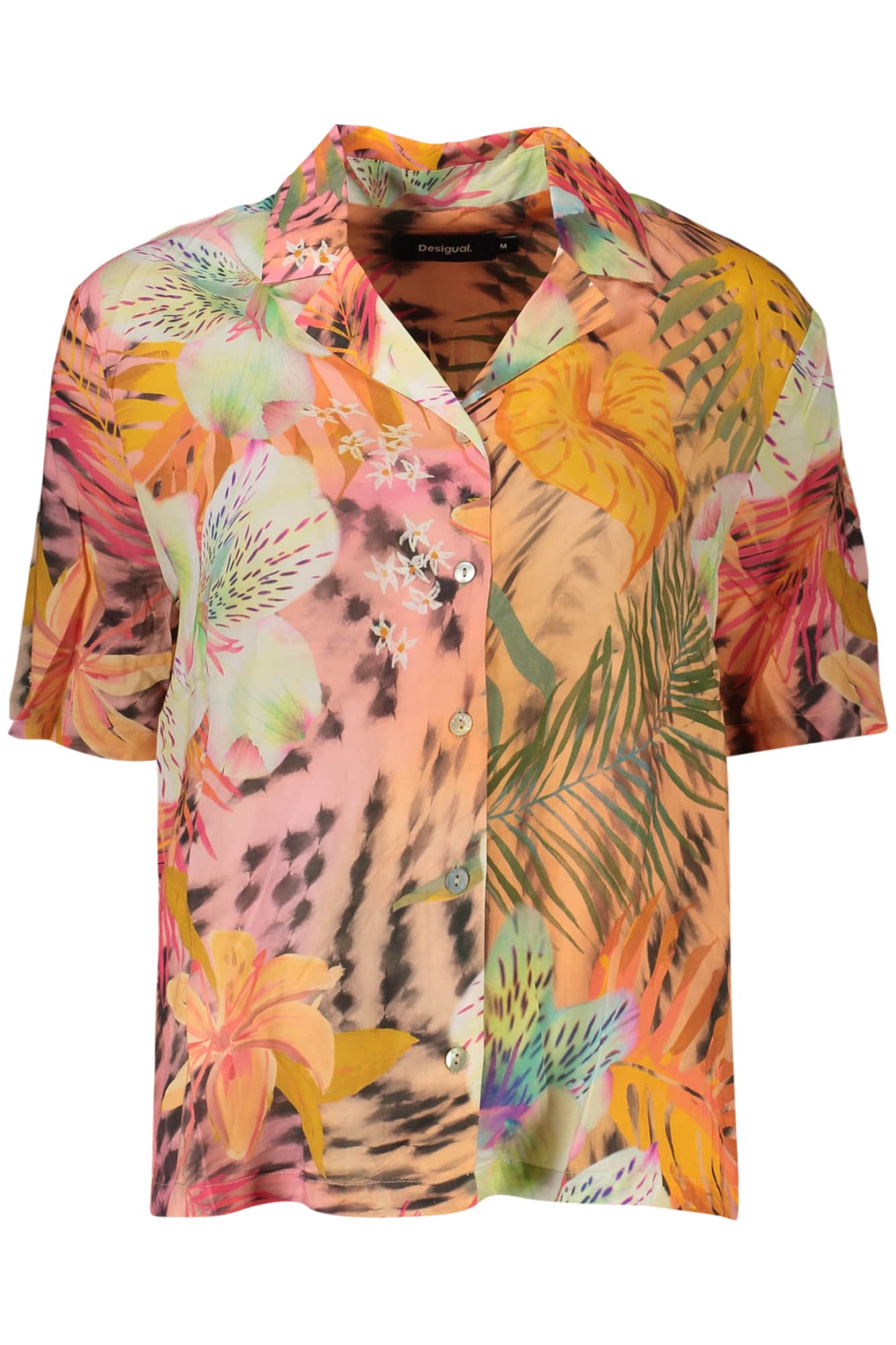 DESIGUAL DAMEN KURZARM SHIRT, ORANGE
