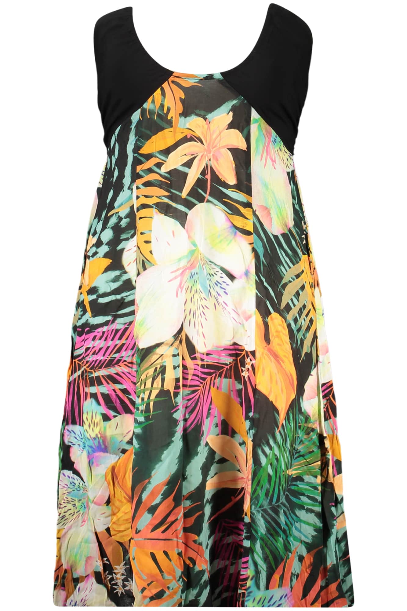 DESIGUAL DAMEN LANG SCHWARZ KLEID