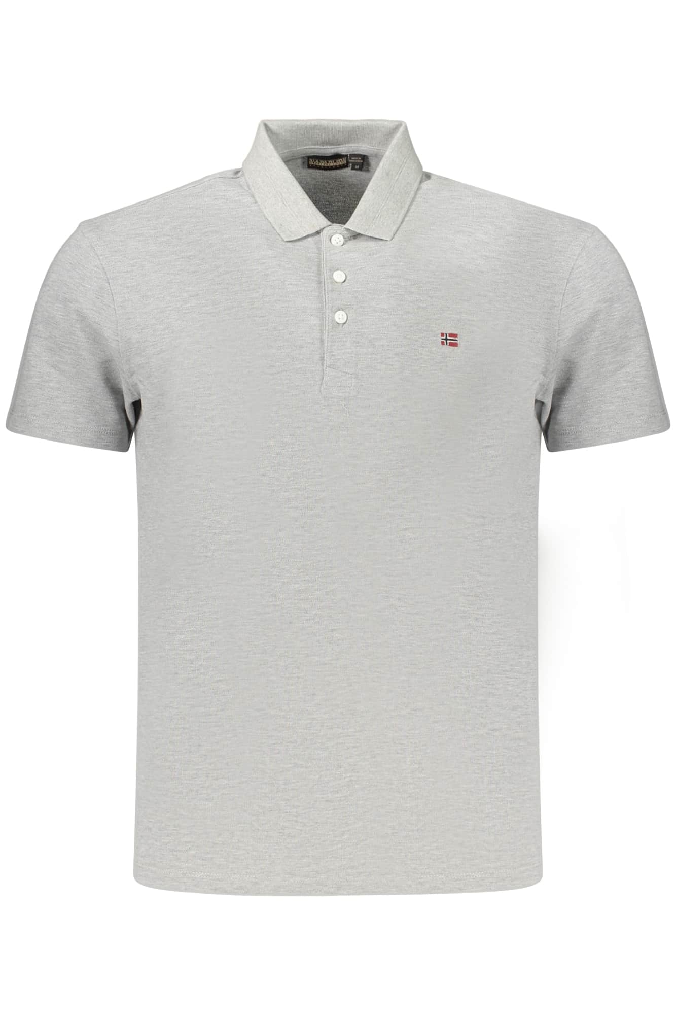NAPAPIJRI HERREN KURZARM POLOSHIRT, GRAU