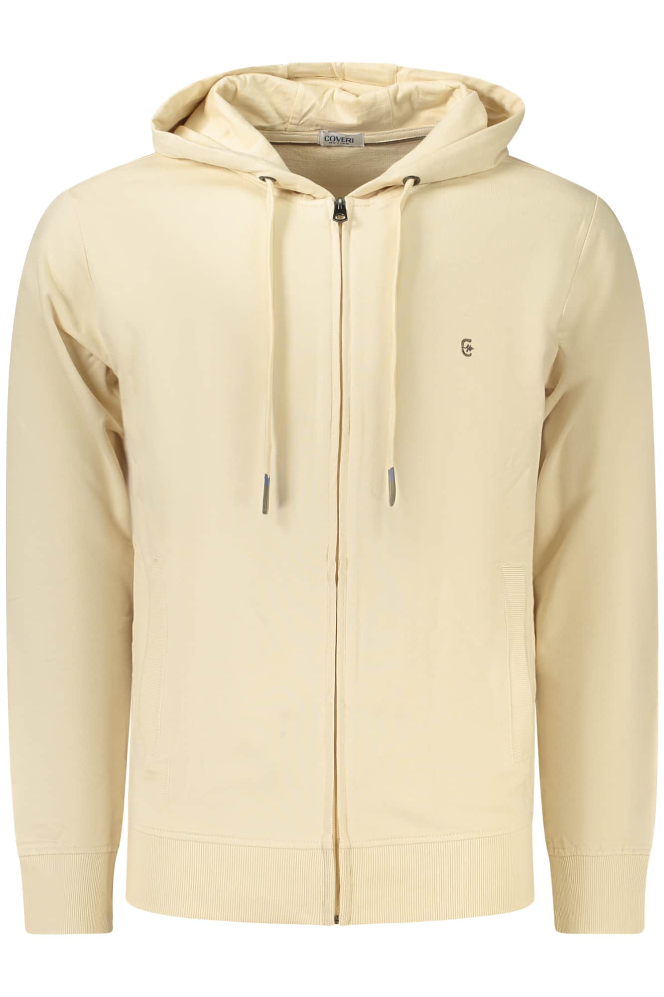 COVERI MOVING HERREN BEIGE MIT REISSVERSCHLUSS SWEATSHIRT