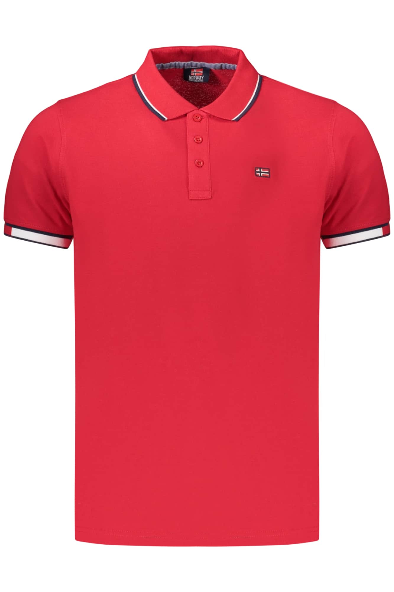 NORWAY 1963 HERREN KURZARM POLOSHIRT, ROT
