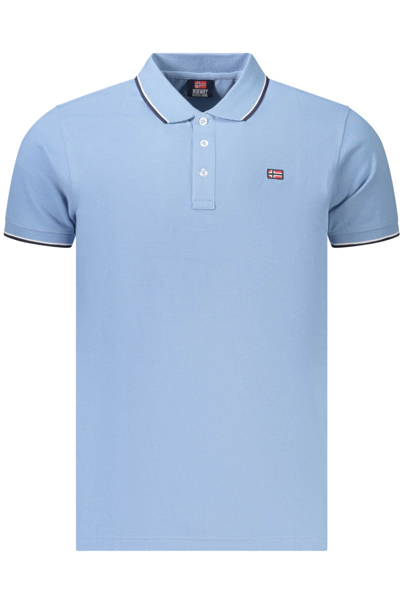 NORWAY 1963 HERREN KURZARM POLOSHIRT, BLAU