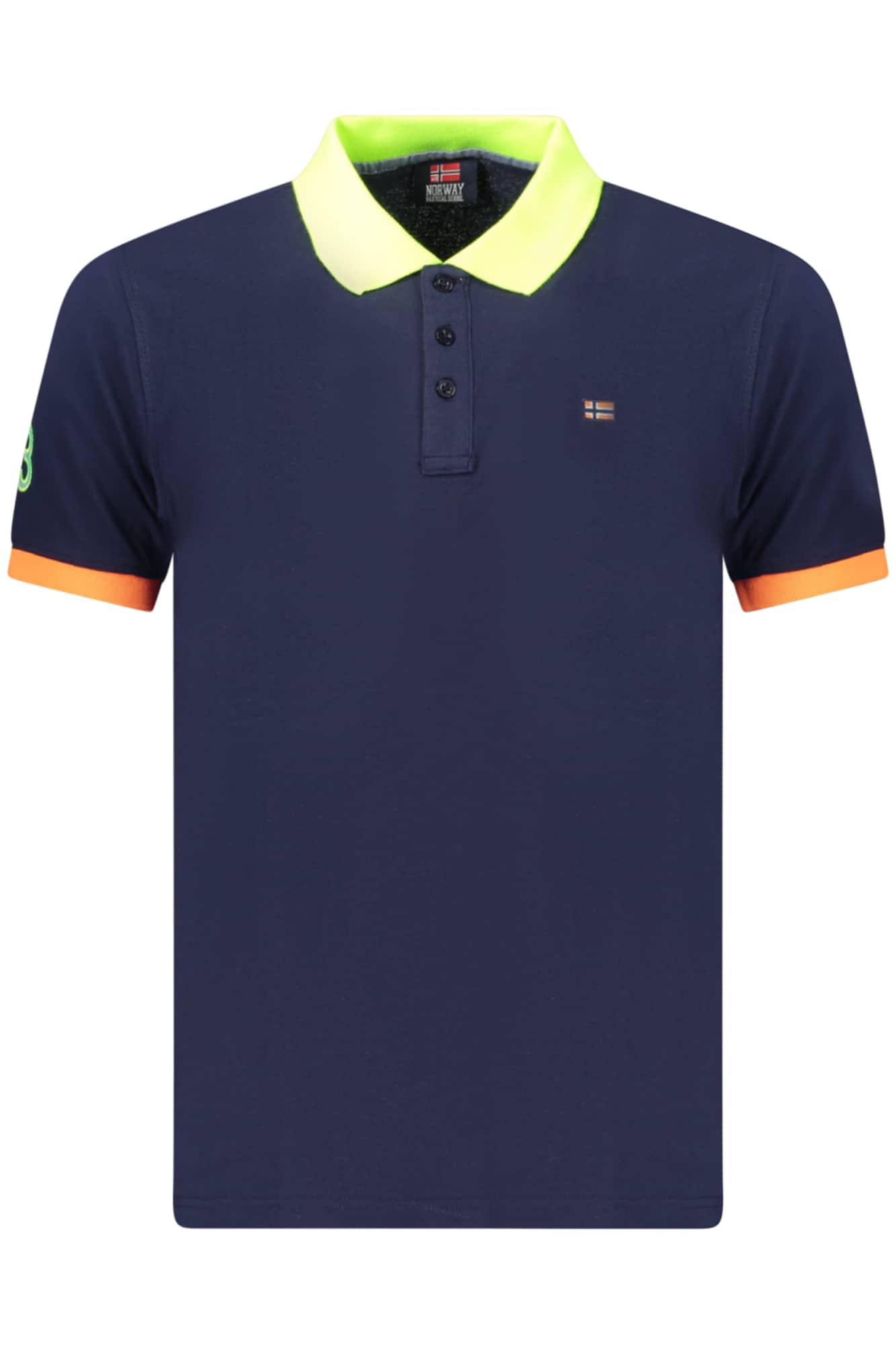NORWAY 1963 HERREN KURZARM POLOSHIRT, BLAU