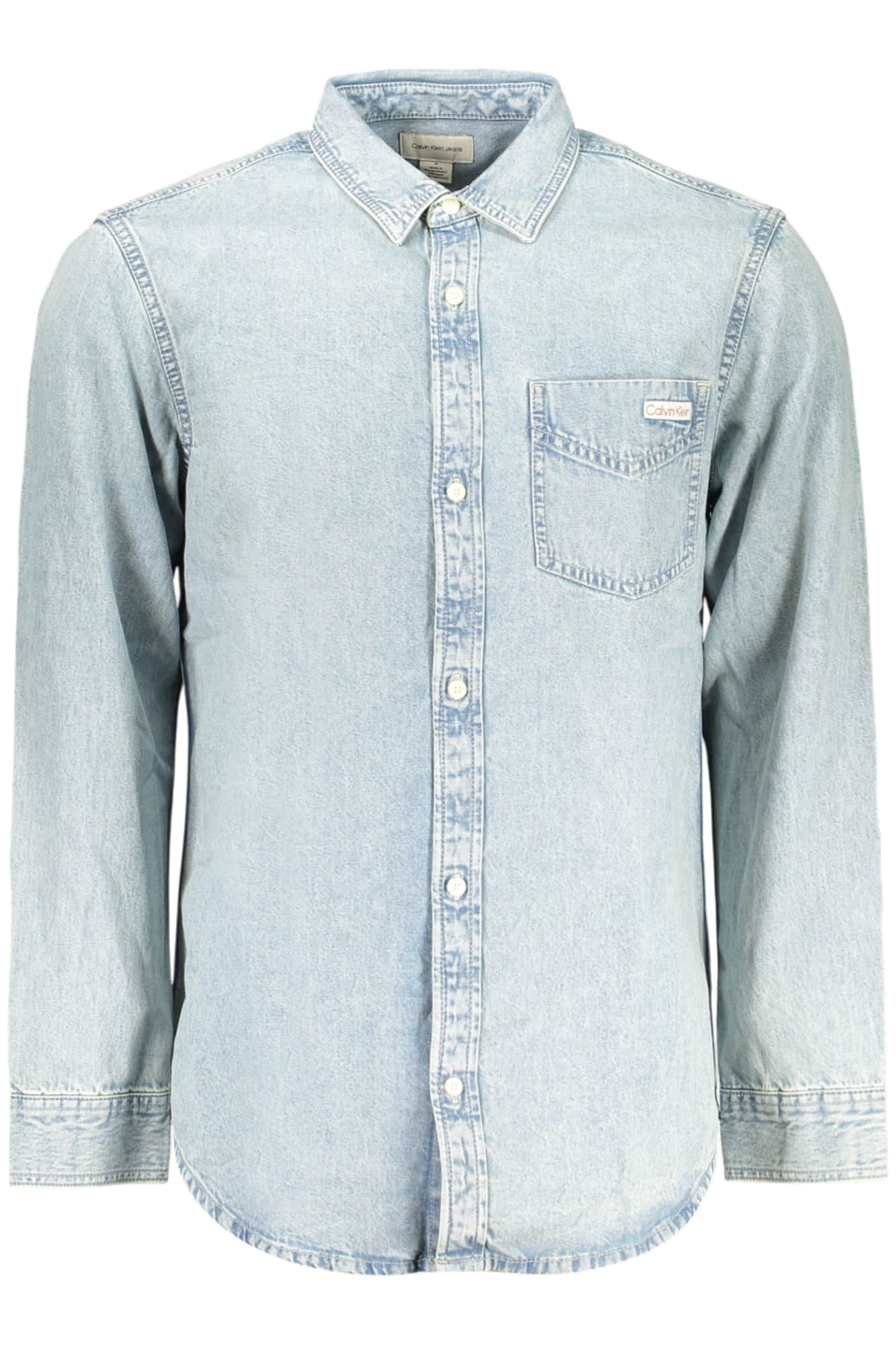 CALVIN KLEIN HERREN LANGARM SHIRT, BLAU