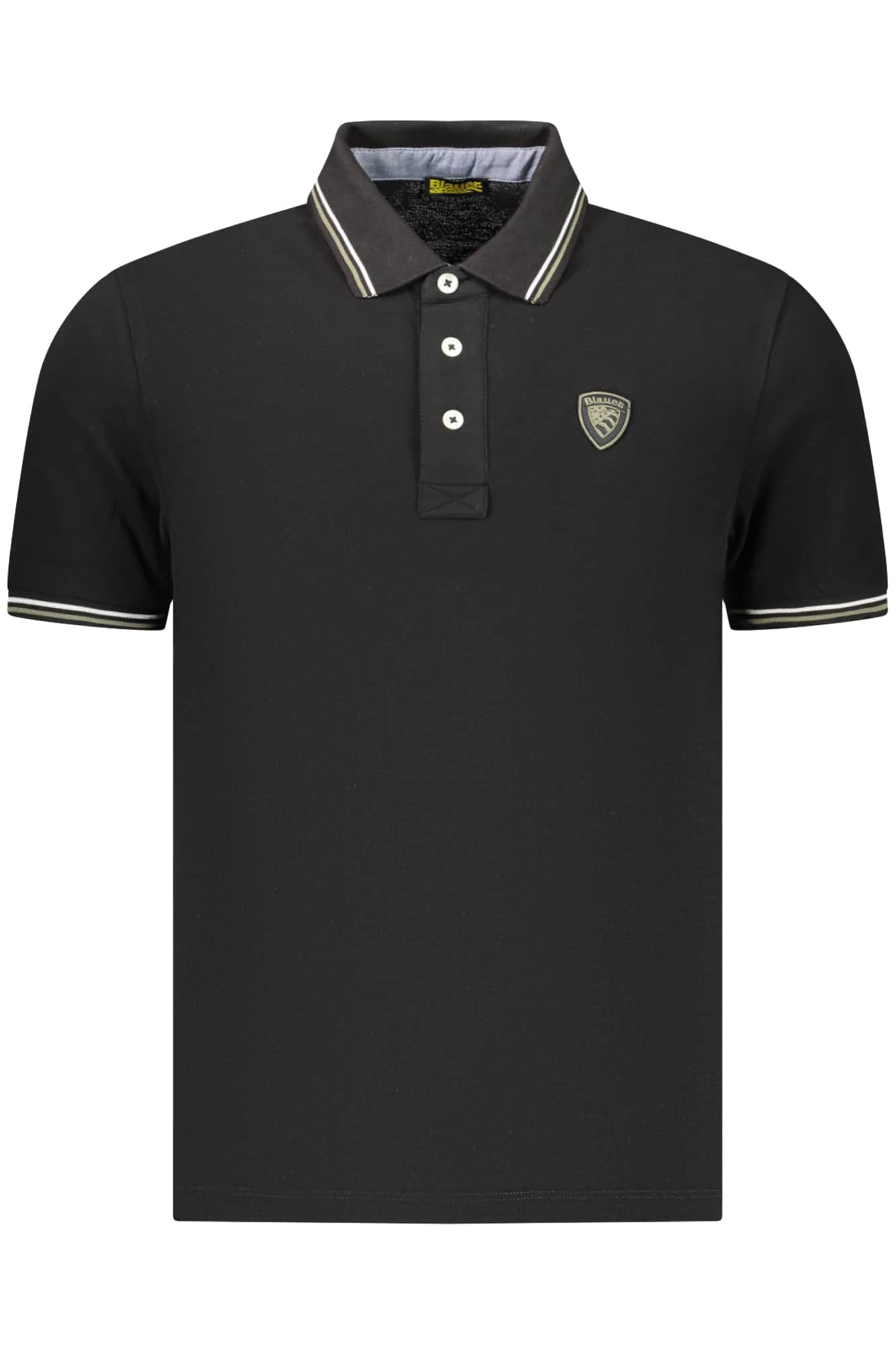 BLAUER APPAREL HERREN KURZARM POLOSHIRT, SCHWARZ