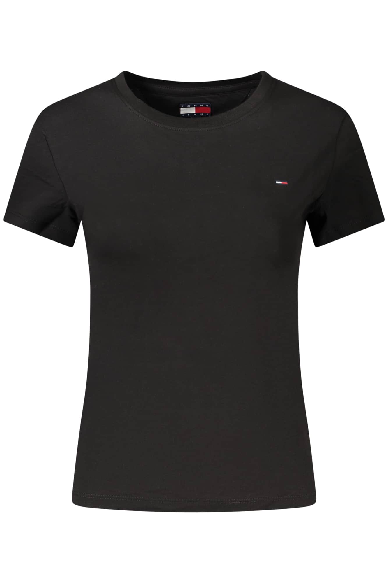 TOMMY HILFIGER DAMEN KURZARM T-SHIRT SCHWARZ