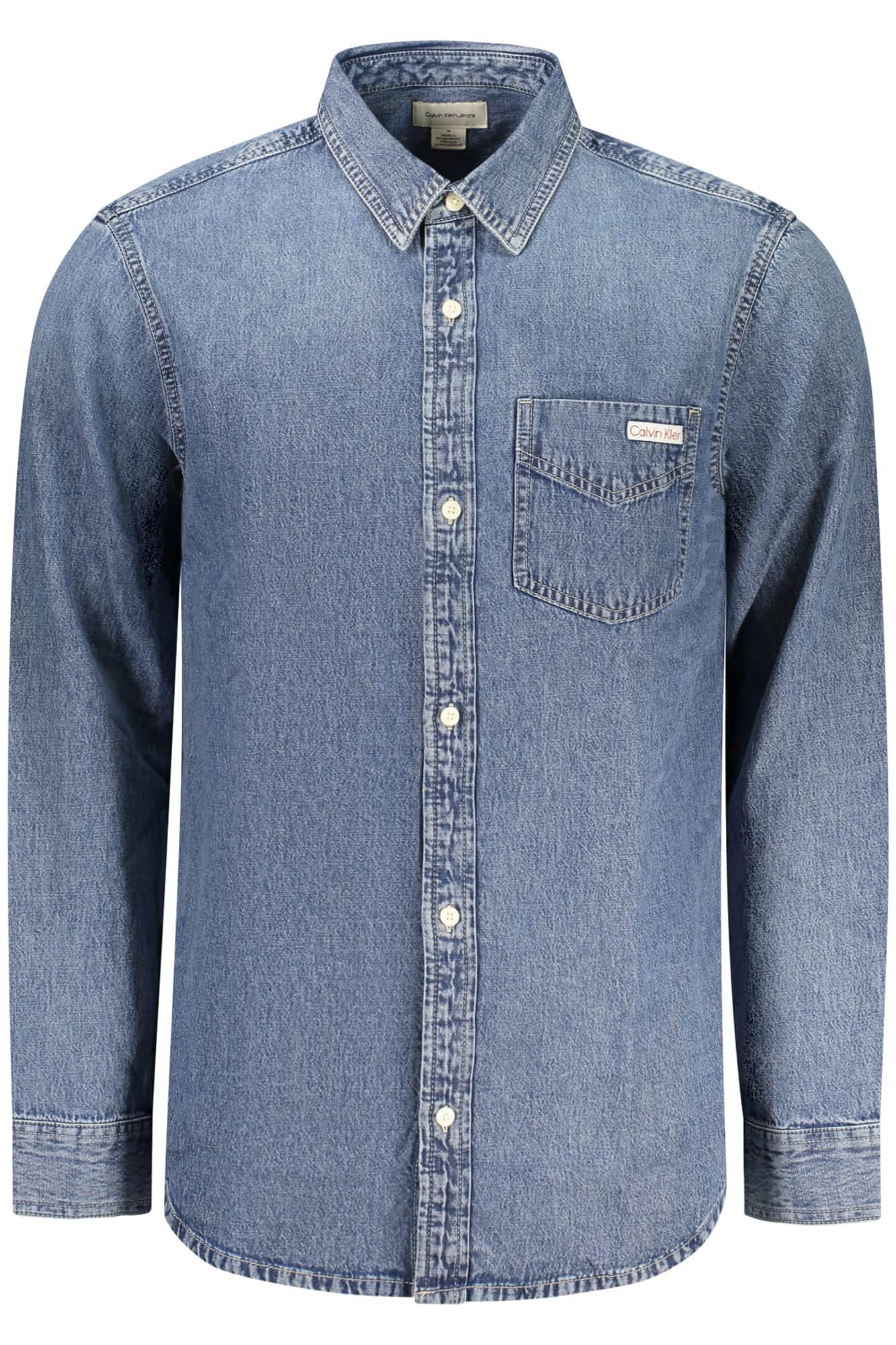 CALVIN KLEIN HERREN LANGARM SHIRT, BLAU