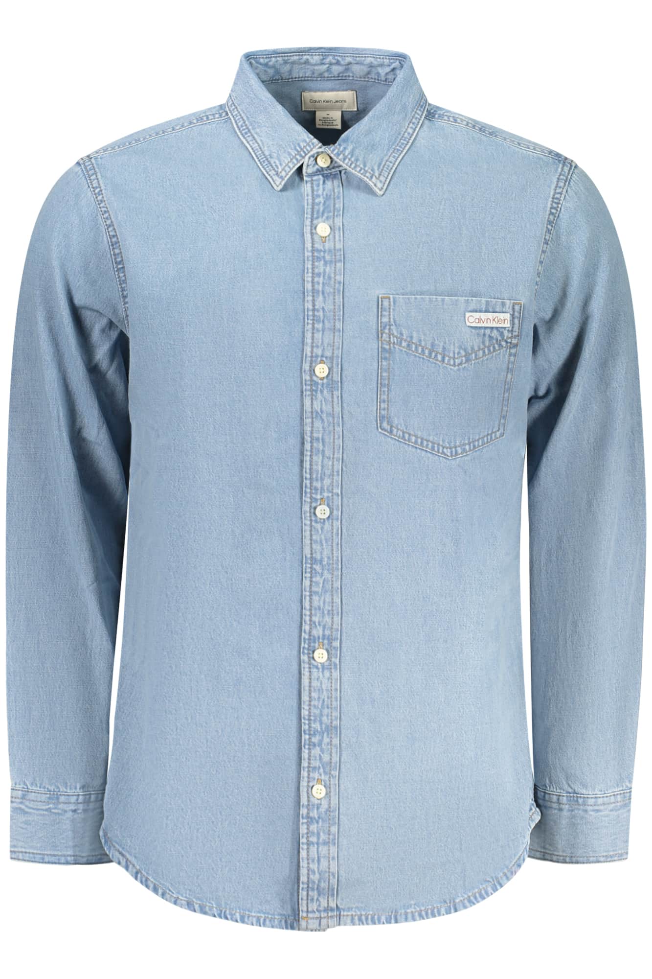 CALVIN KLEIN HERREN LANGARM SHIRT, BLAU