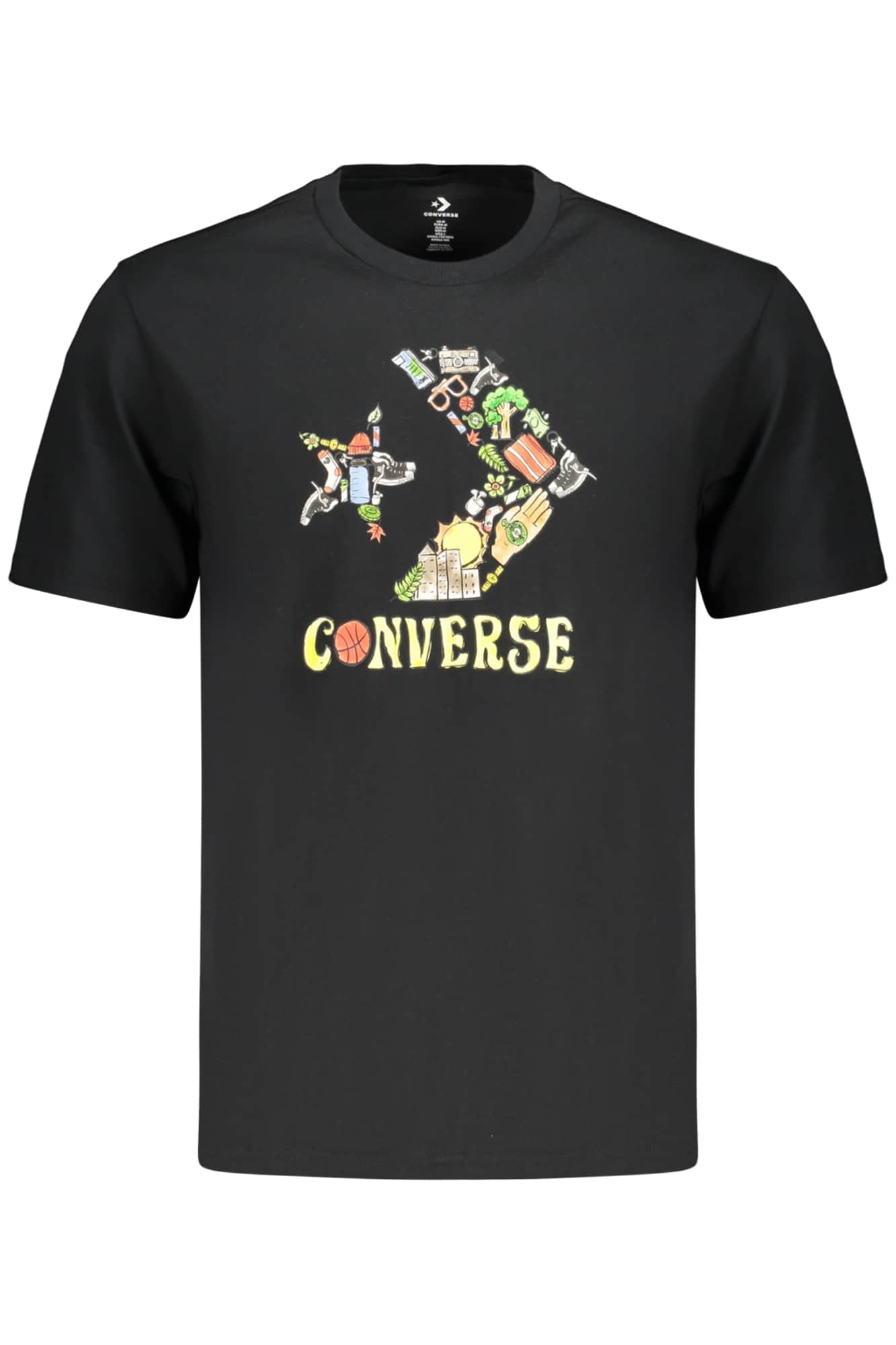 Converse Herren Kurzarm T-Shirt, Schwarz