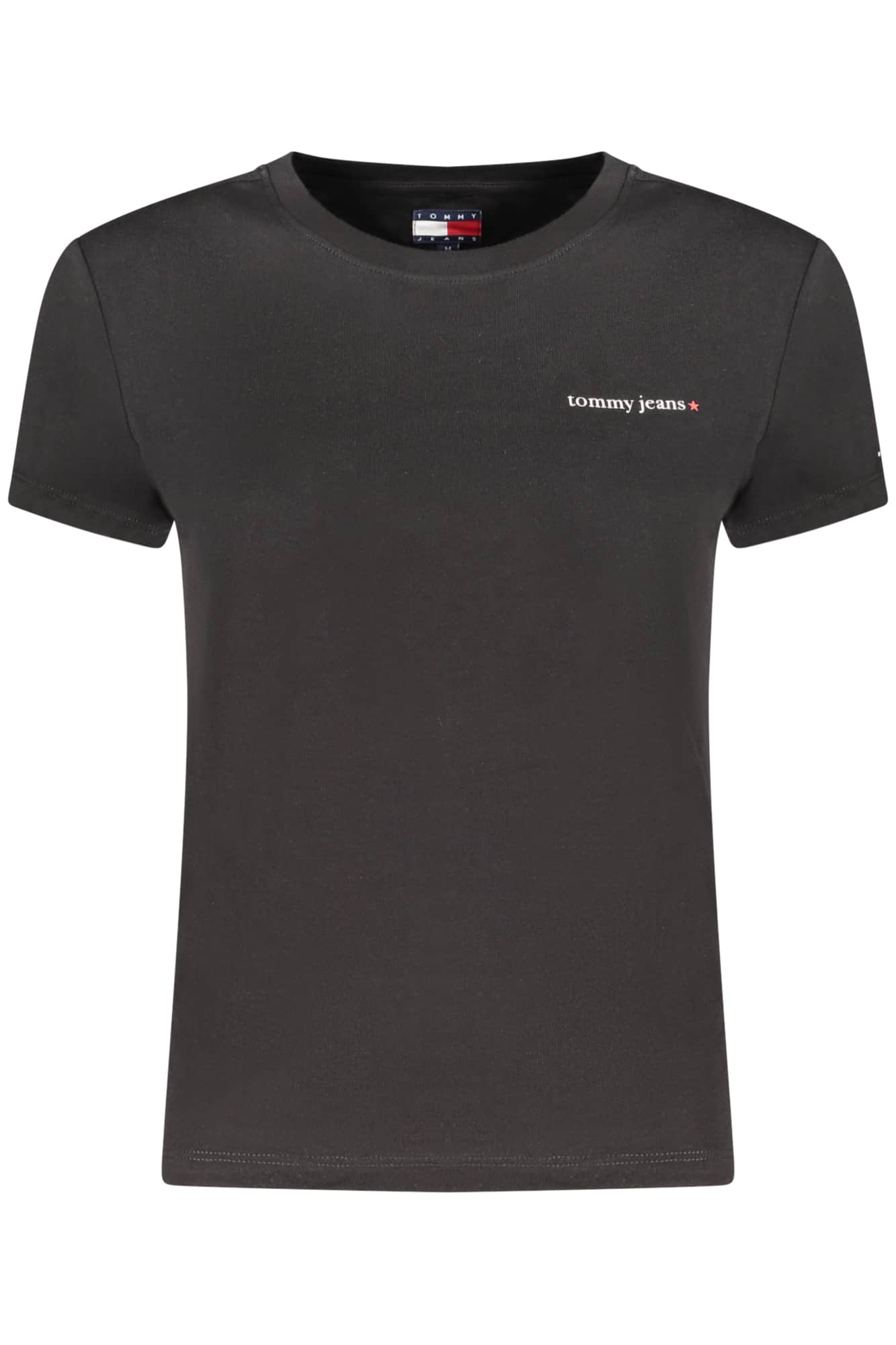 TOMMY HILFIGER DAMEN KURZARM T-SHIRT SCHWARZ