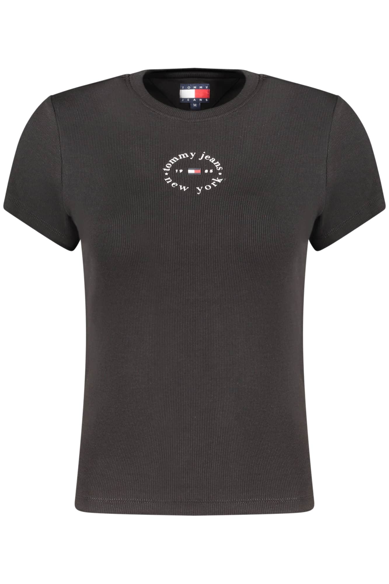 TOMMY HILFIGER DAMEN KURZARM T-SHIRT SCHWARZ