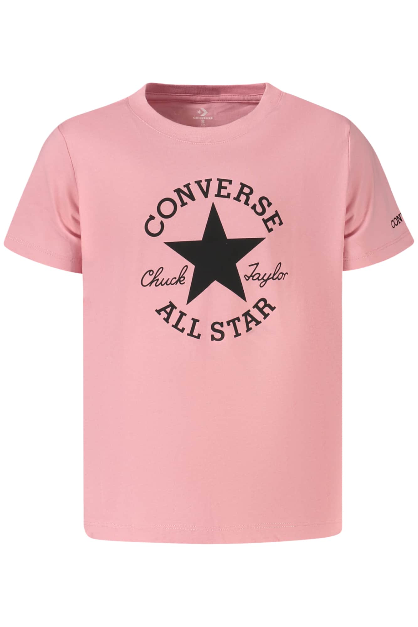Converse Mädchen Kurzarm T-Shirt, Schwarz