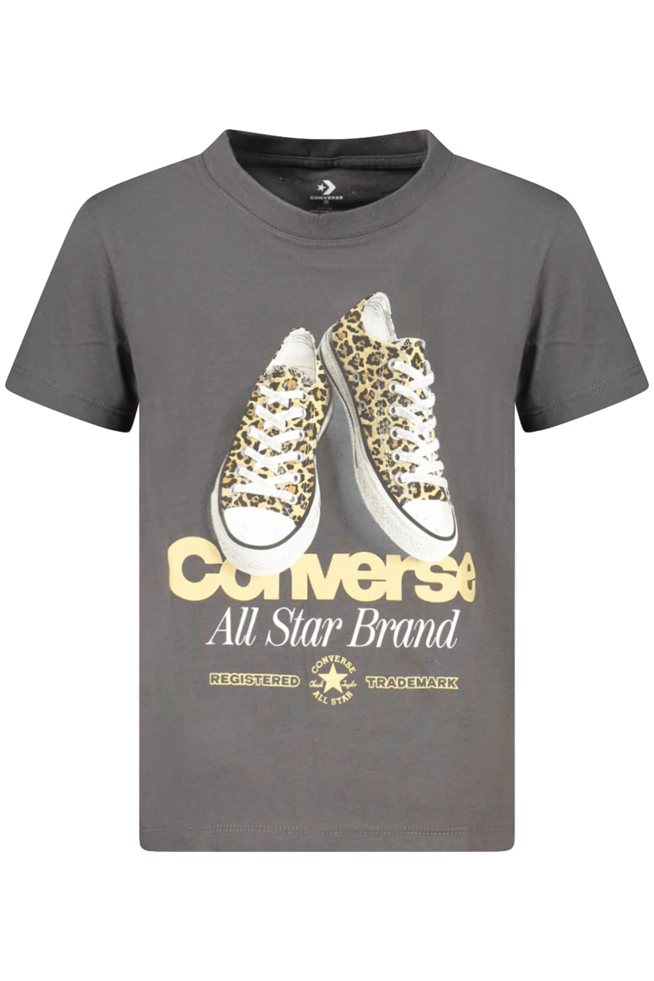 Converse Mädchen Kurzarm T-Shirt, Grau