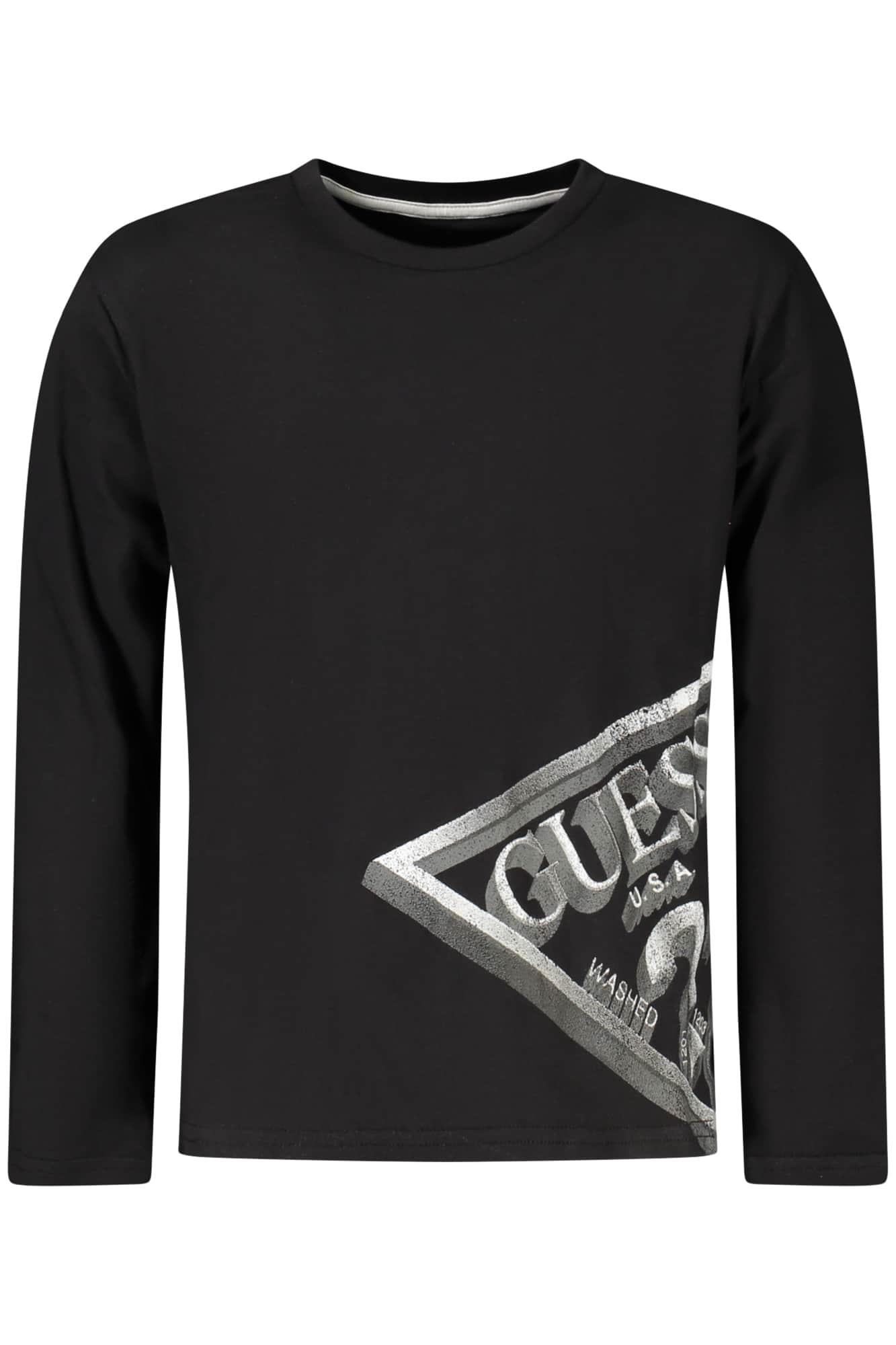 Guess Jeans langarm t-shirt für kinder, schwarz