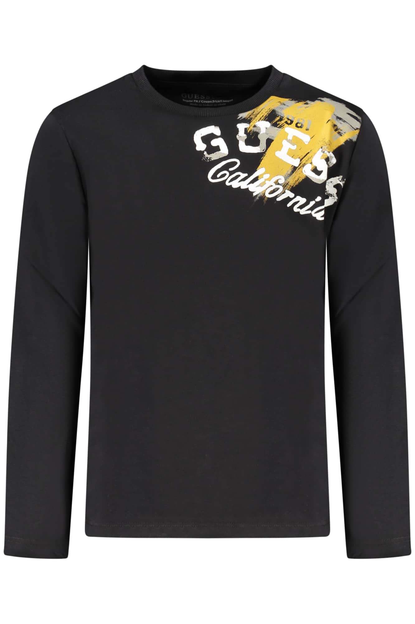 Guess Jeans langarm t-shirt für kinder, schwarz