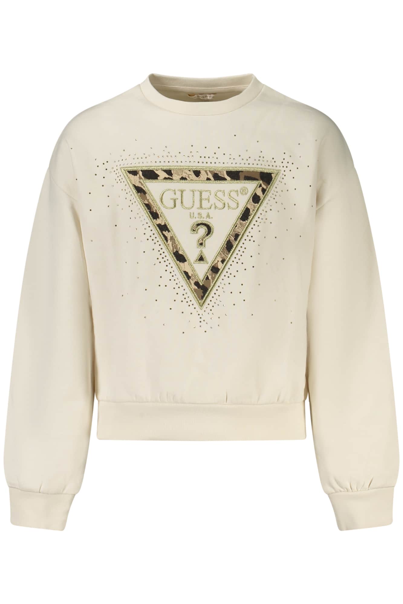 Guess Jeans mit reissverschluss sweatshirt für mädchen, weiss