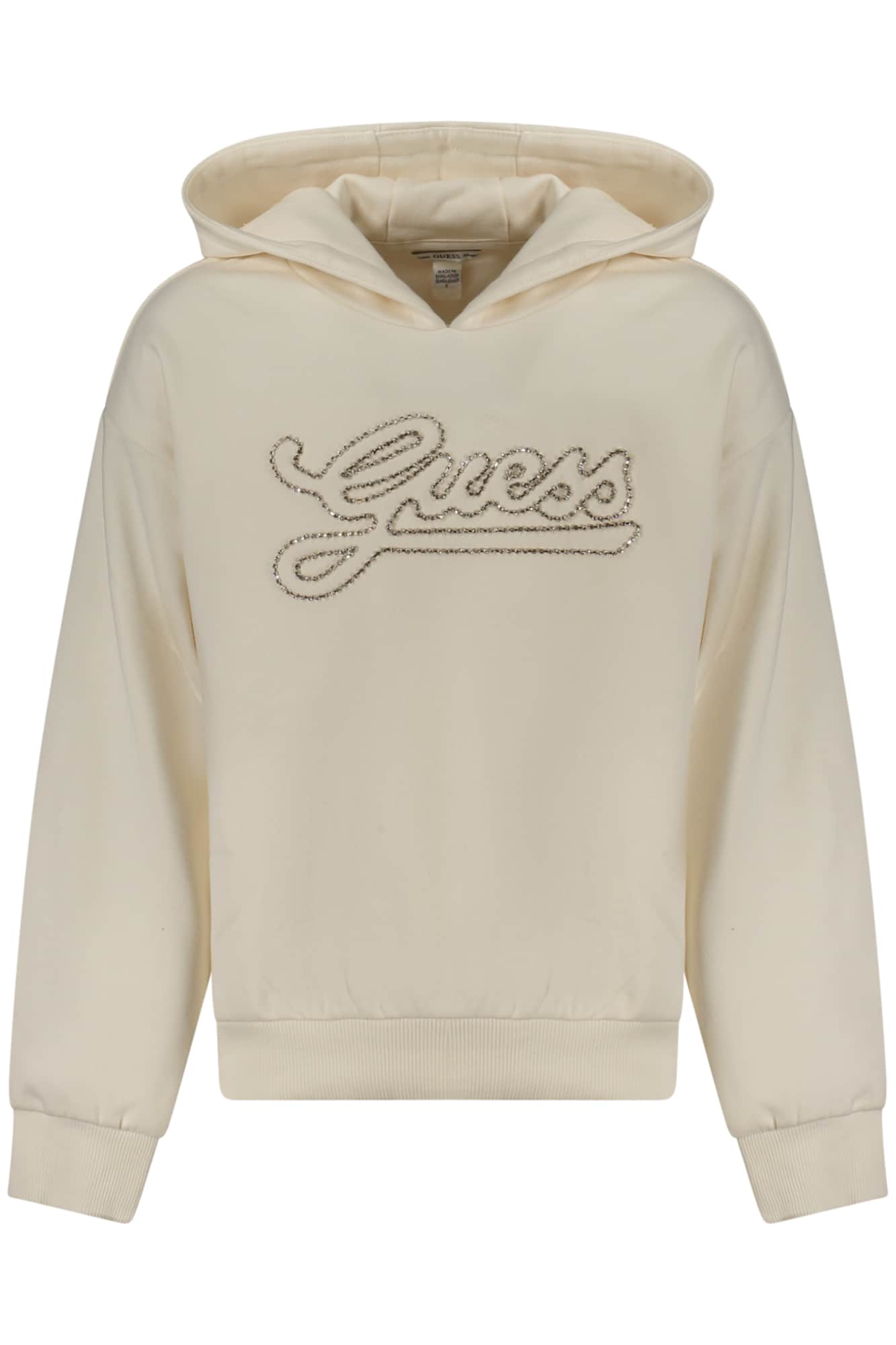 Guess Jeans mit reissverschluss sweatshirt für mädchen, weiss