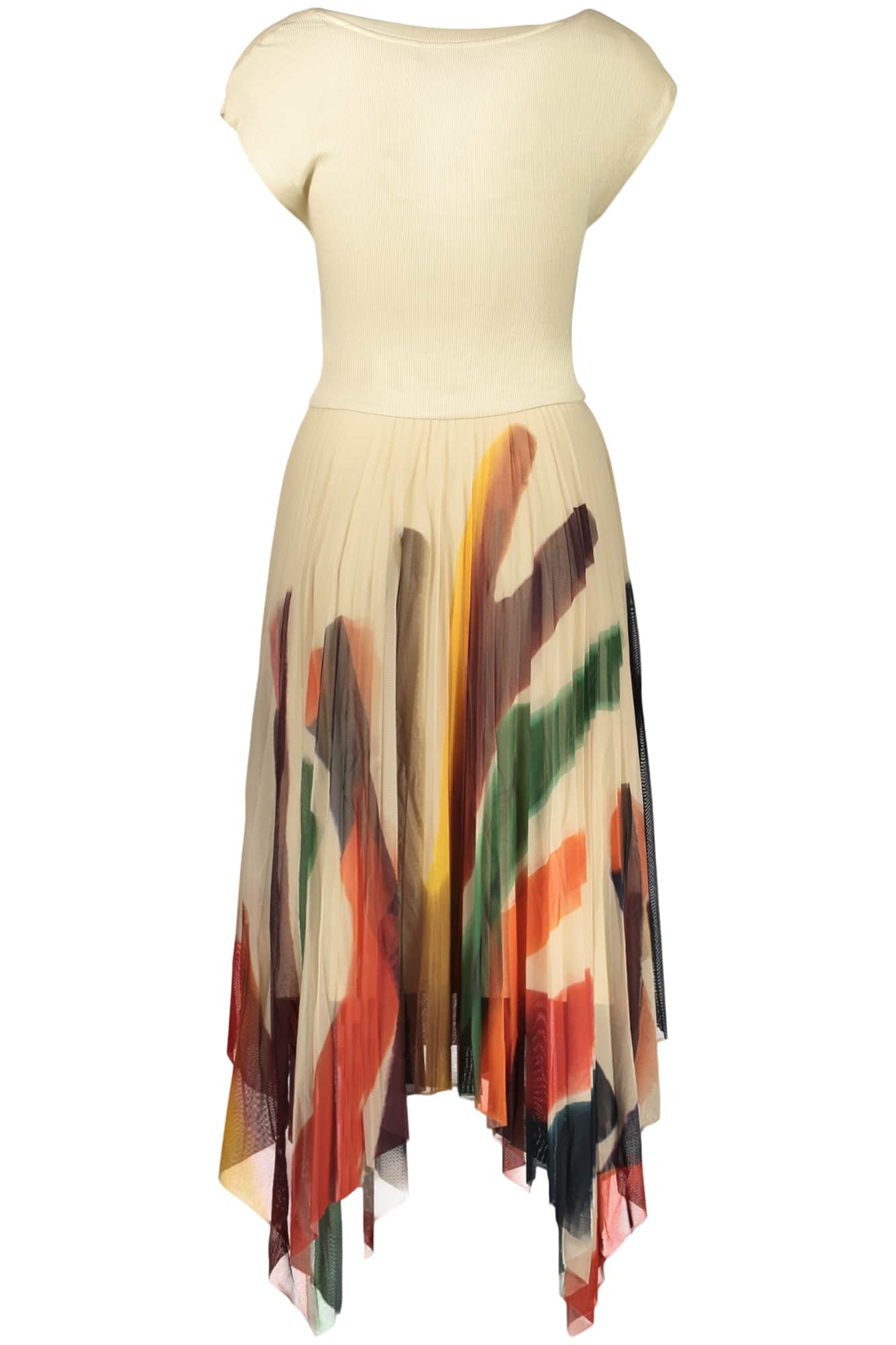 Desigual damen lang kleid in beige