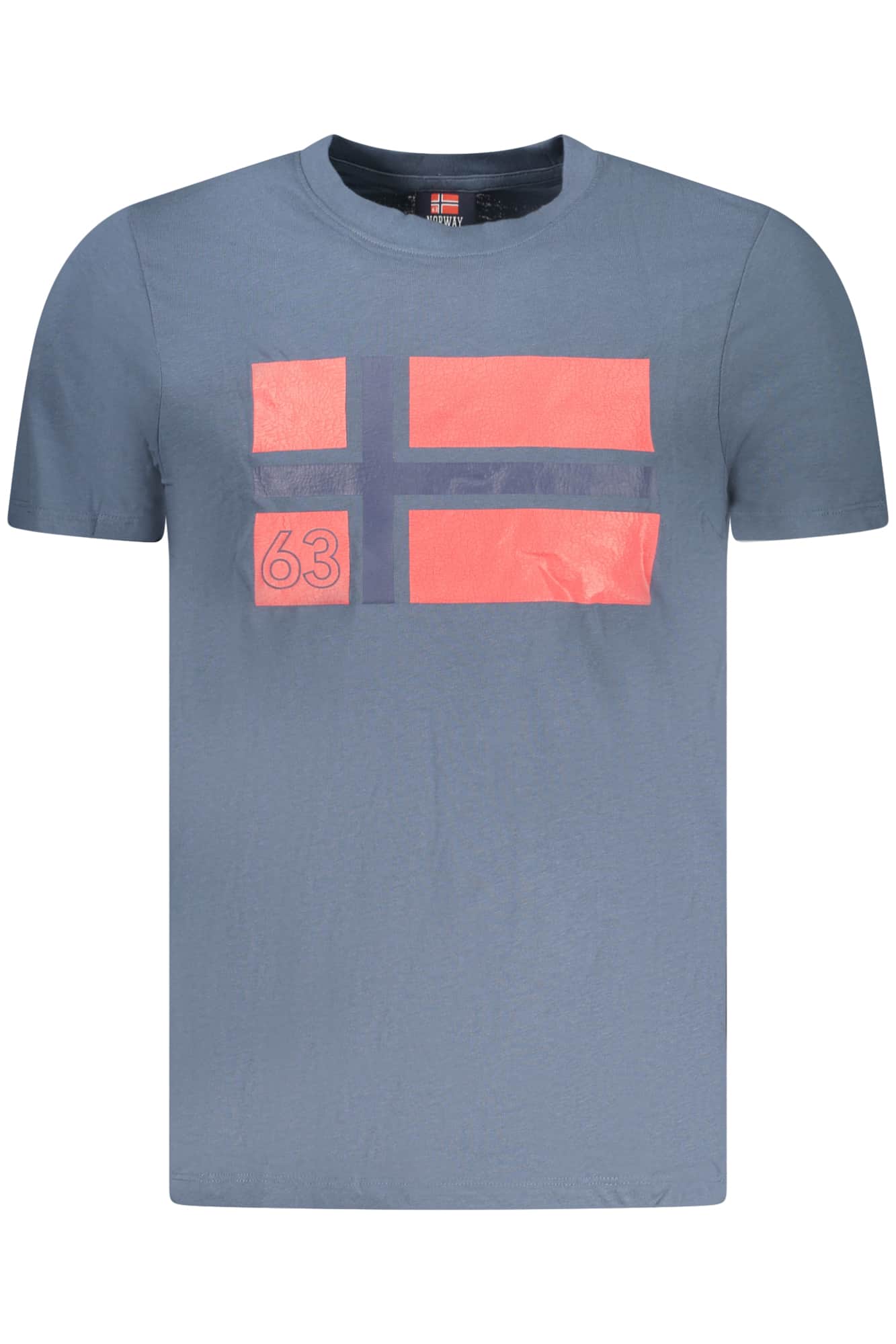 Norway 1963 herren kurzarm t-shirt blau