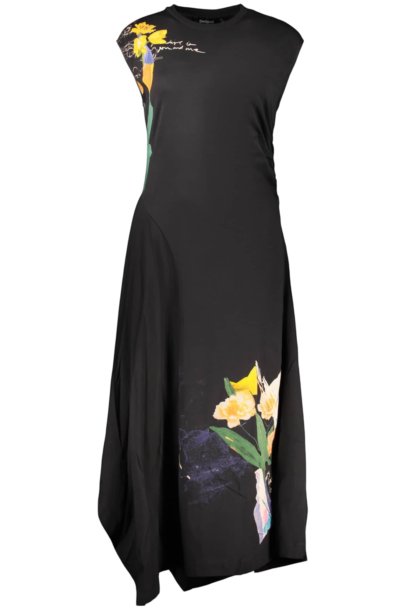 Desigual damen lang schwarz kleid