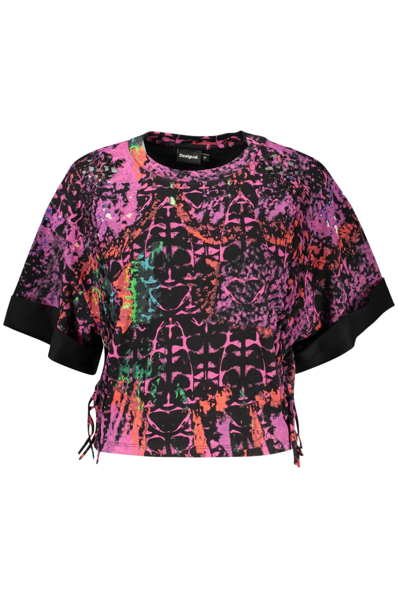 Desigual damen kurzarm t-shirt lila