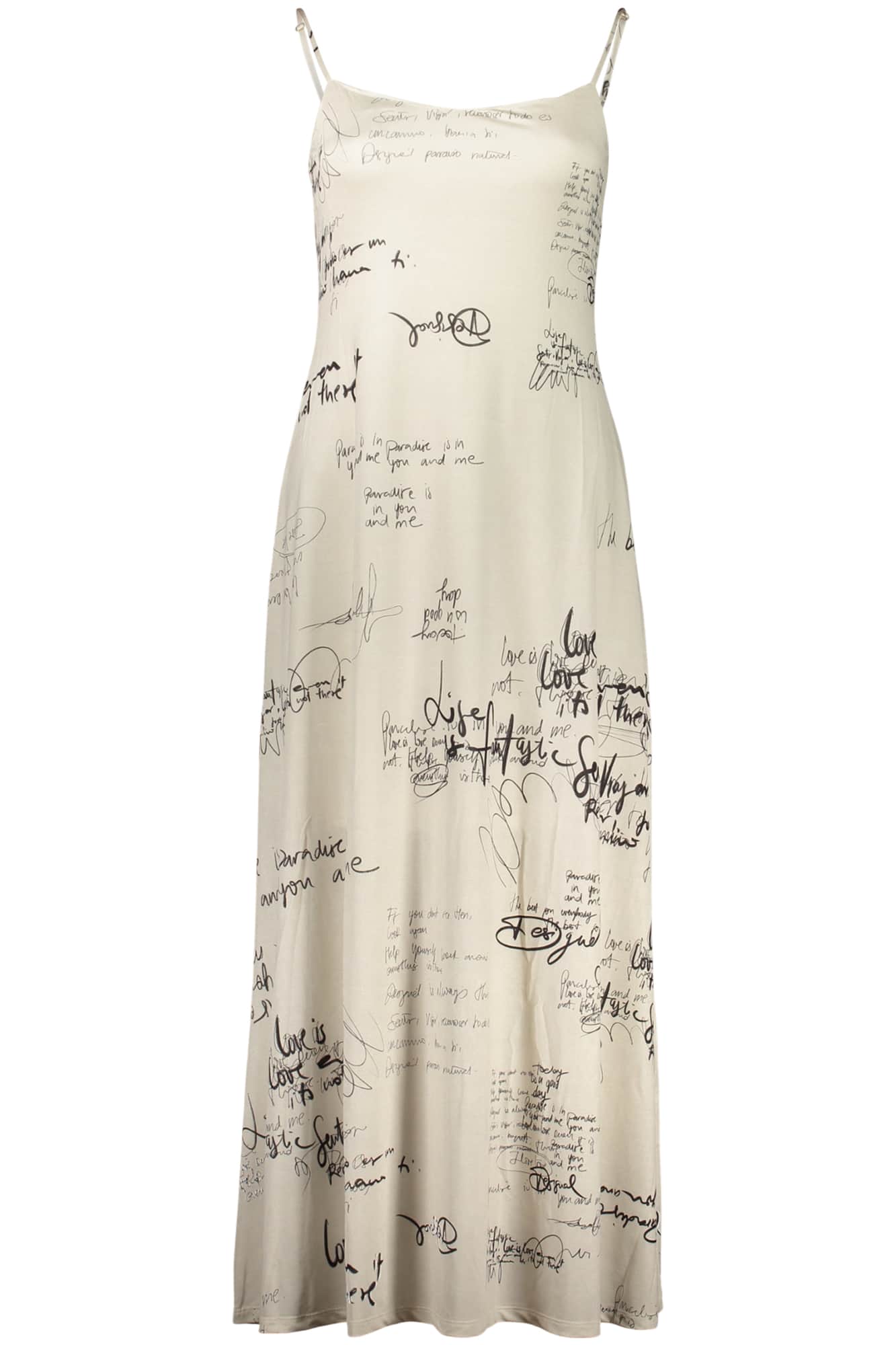 Desigual damen lang kleid weiss