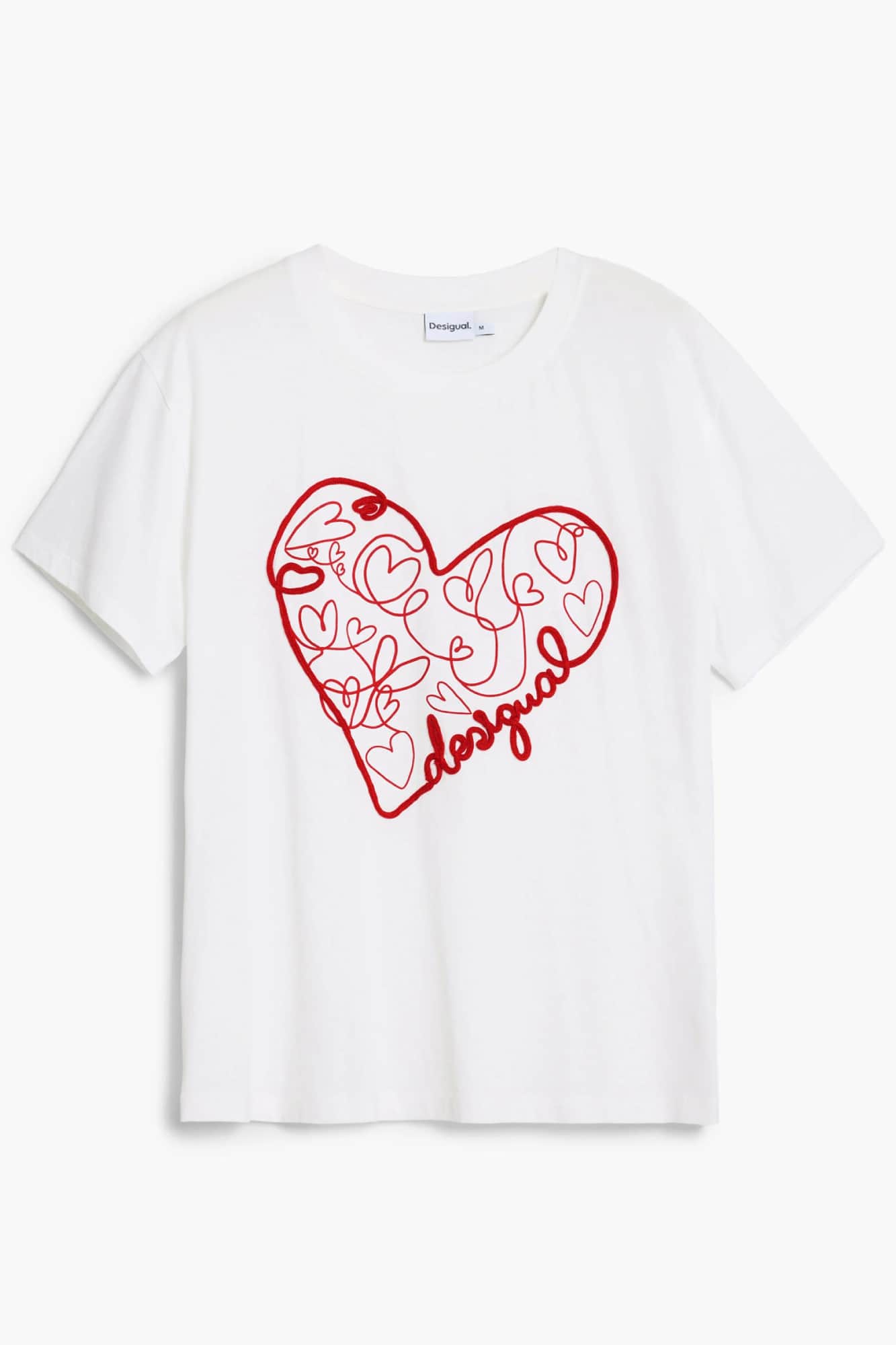 Desigual damen kurzarm t-shirt weiss