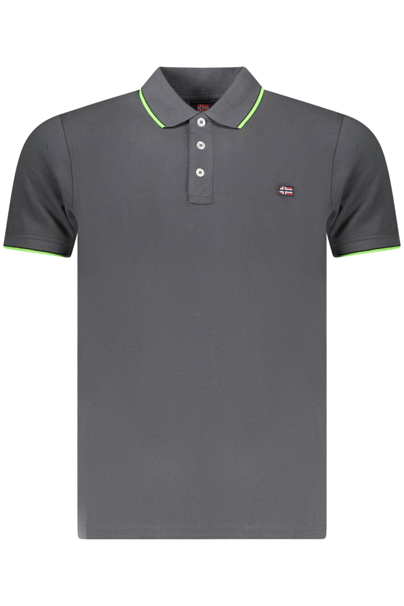 Norway 1963 herren kurzarm poloshirt, grau