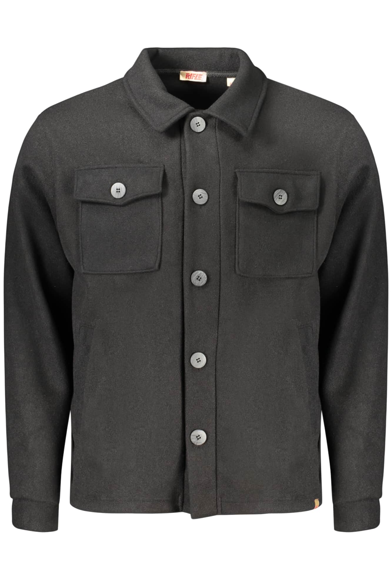 Rifle shirt langarm herren schwarz
