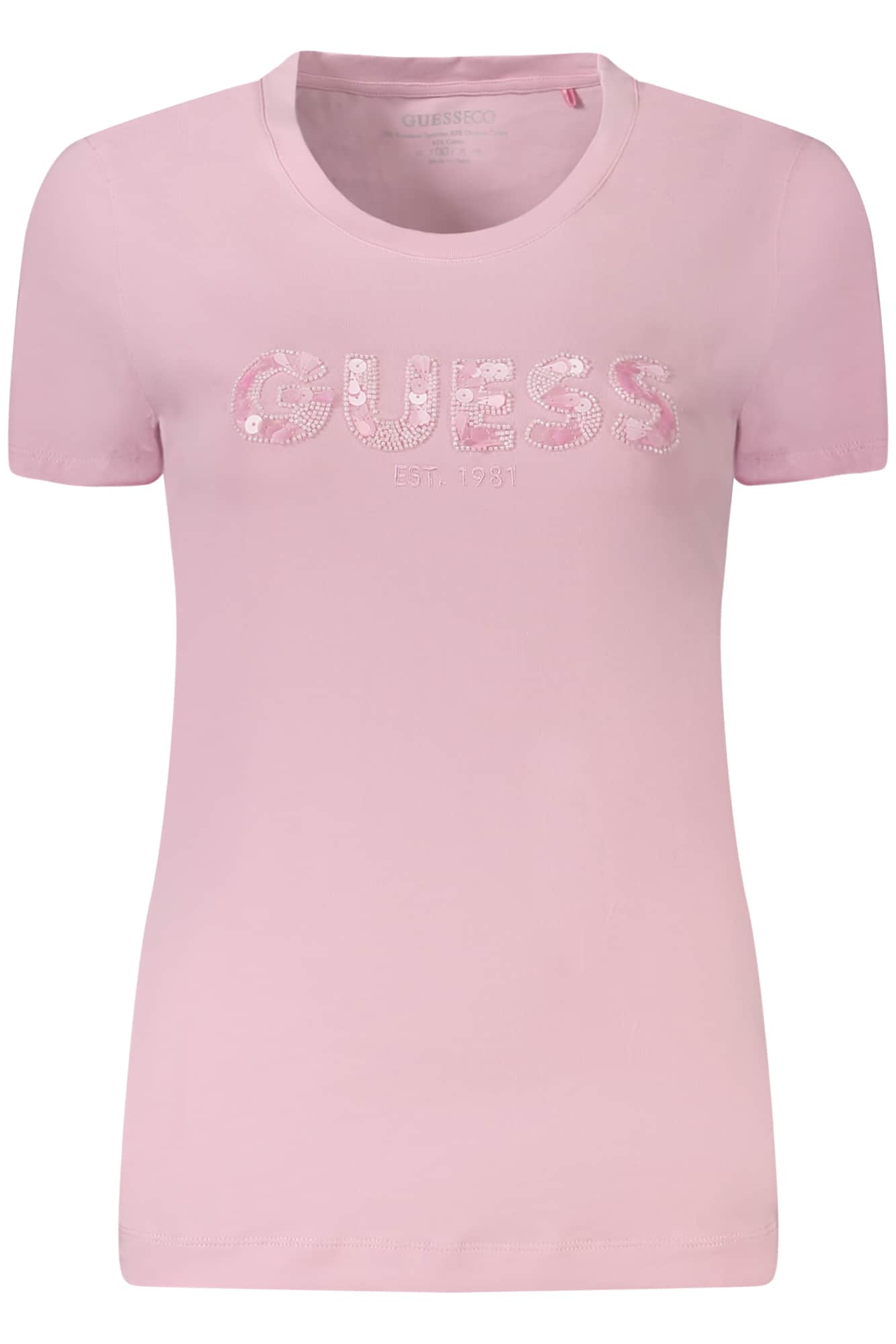 Guess Jeans damen kurzarm t-shirt rosa