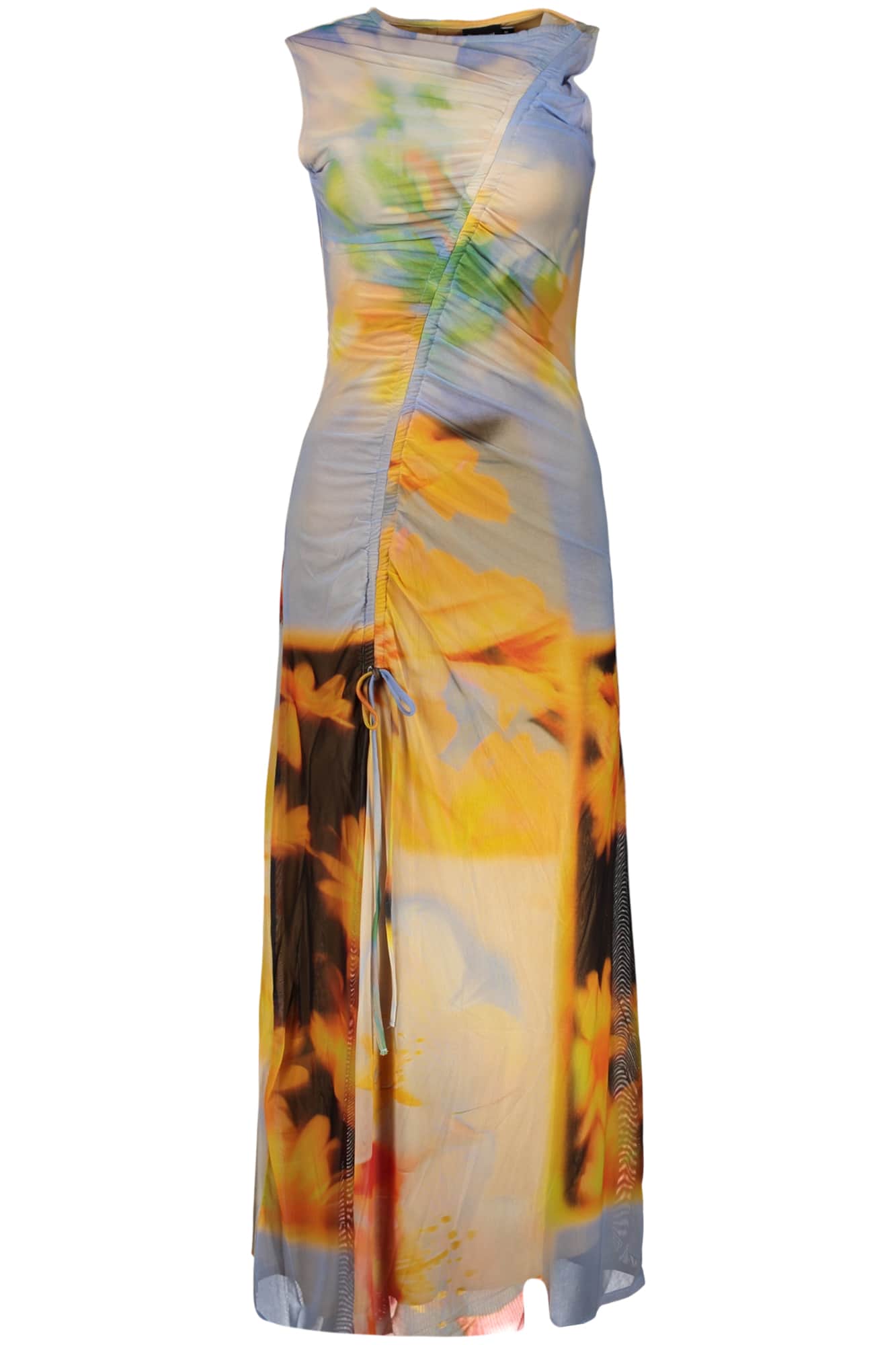 Desigual damen lang kleid, blau