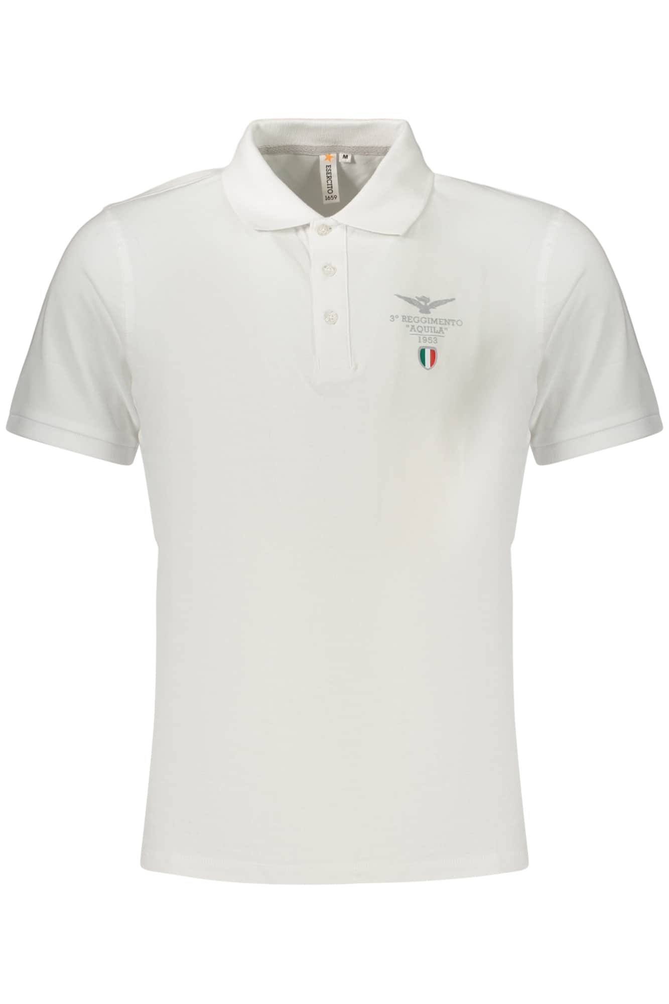 Military academy herren kurzarm poloshirt, weiss