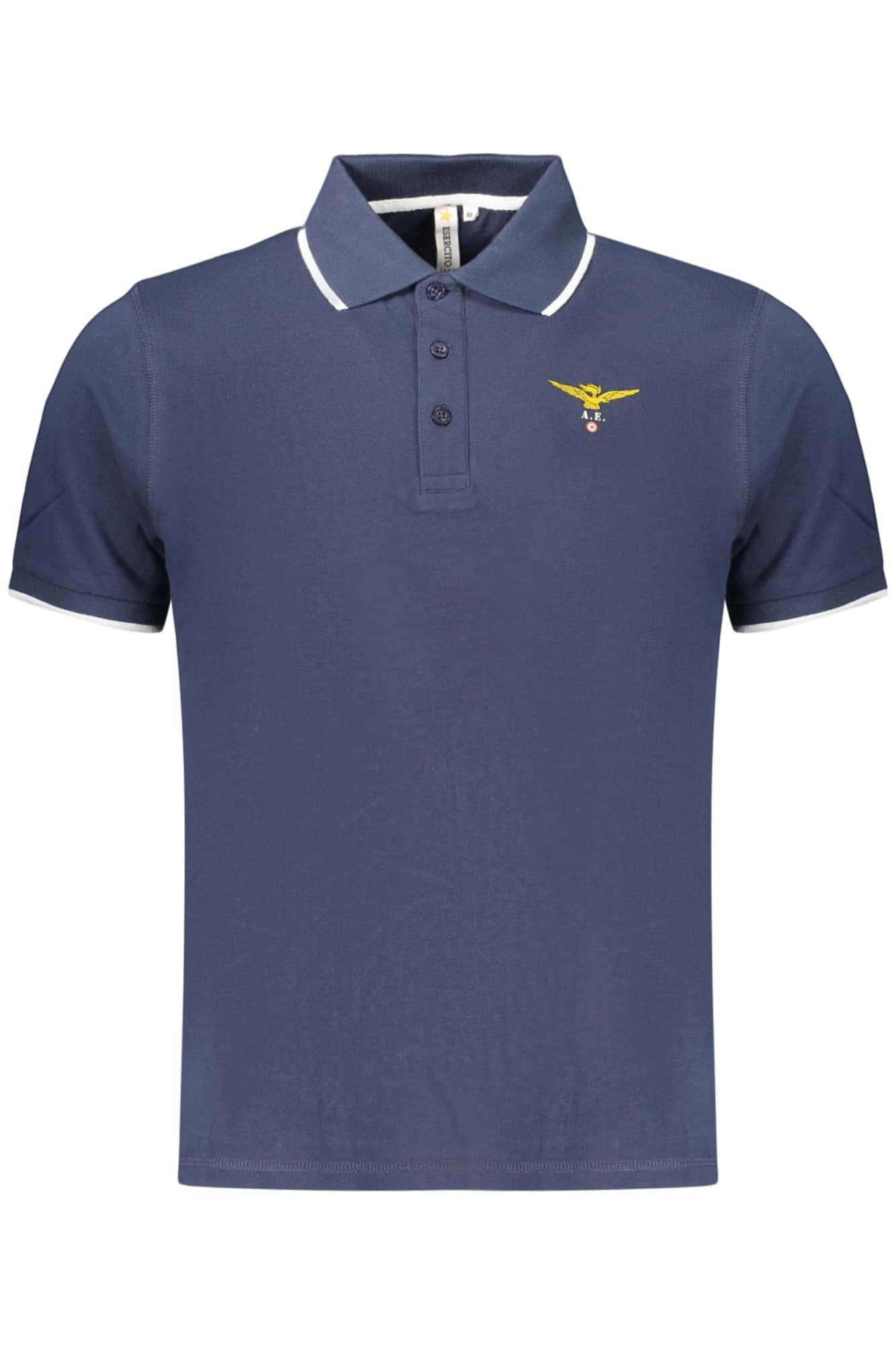Military academy herren kurzarm poloshirt, blau
