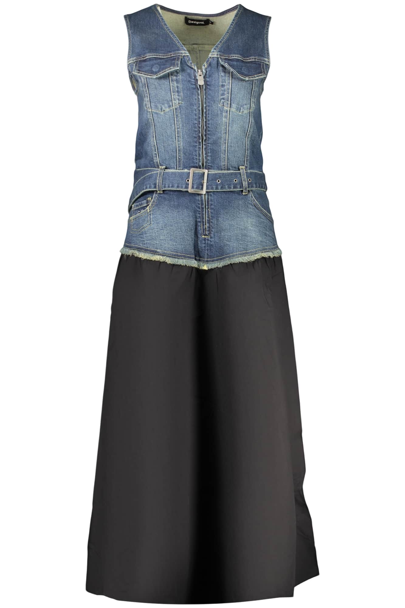 Desigual damen lang schwarz kleid