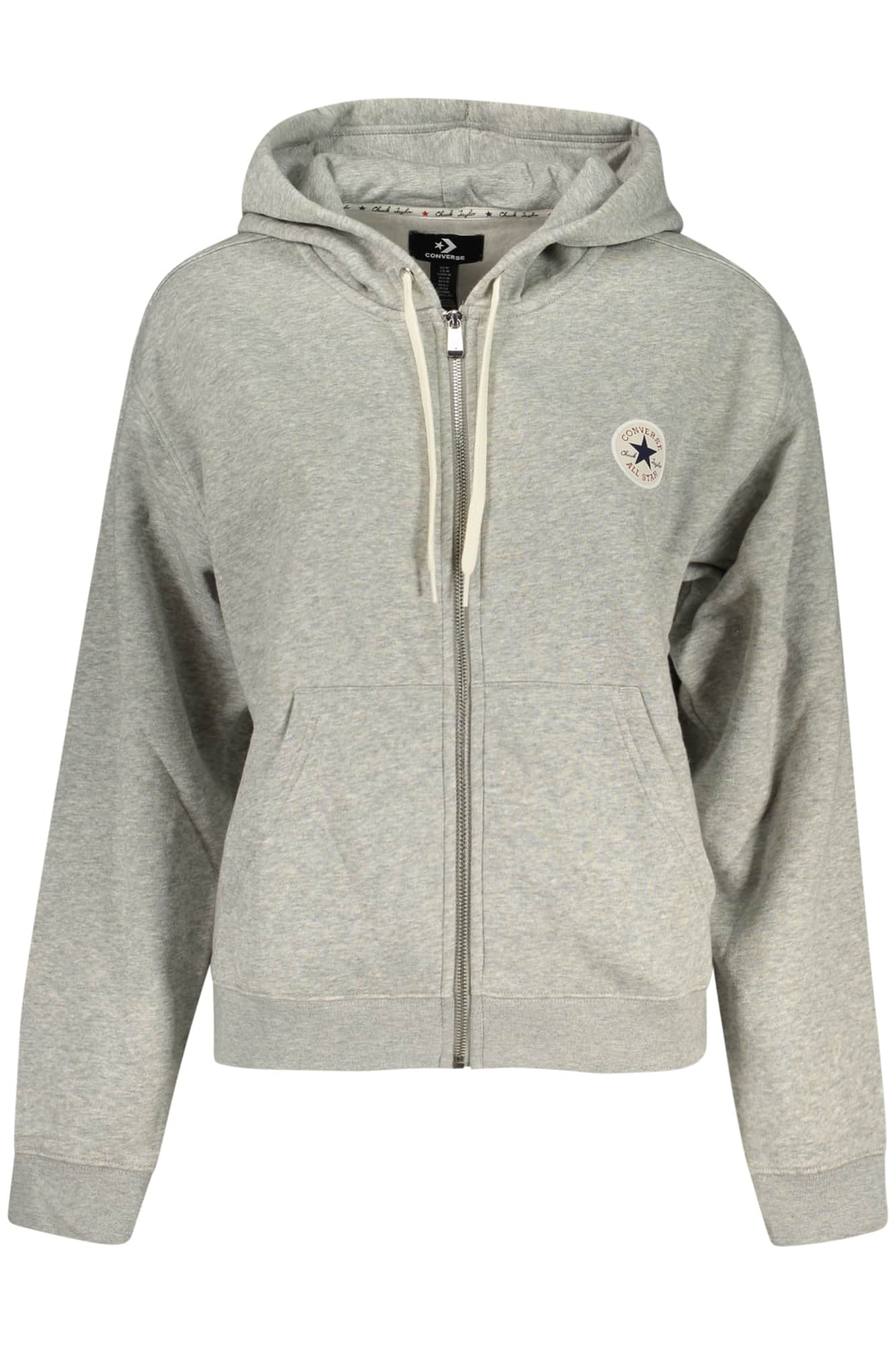 Converse Damen Mit Reißverschluss Hoodie Schwarz