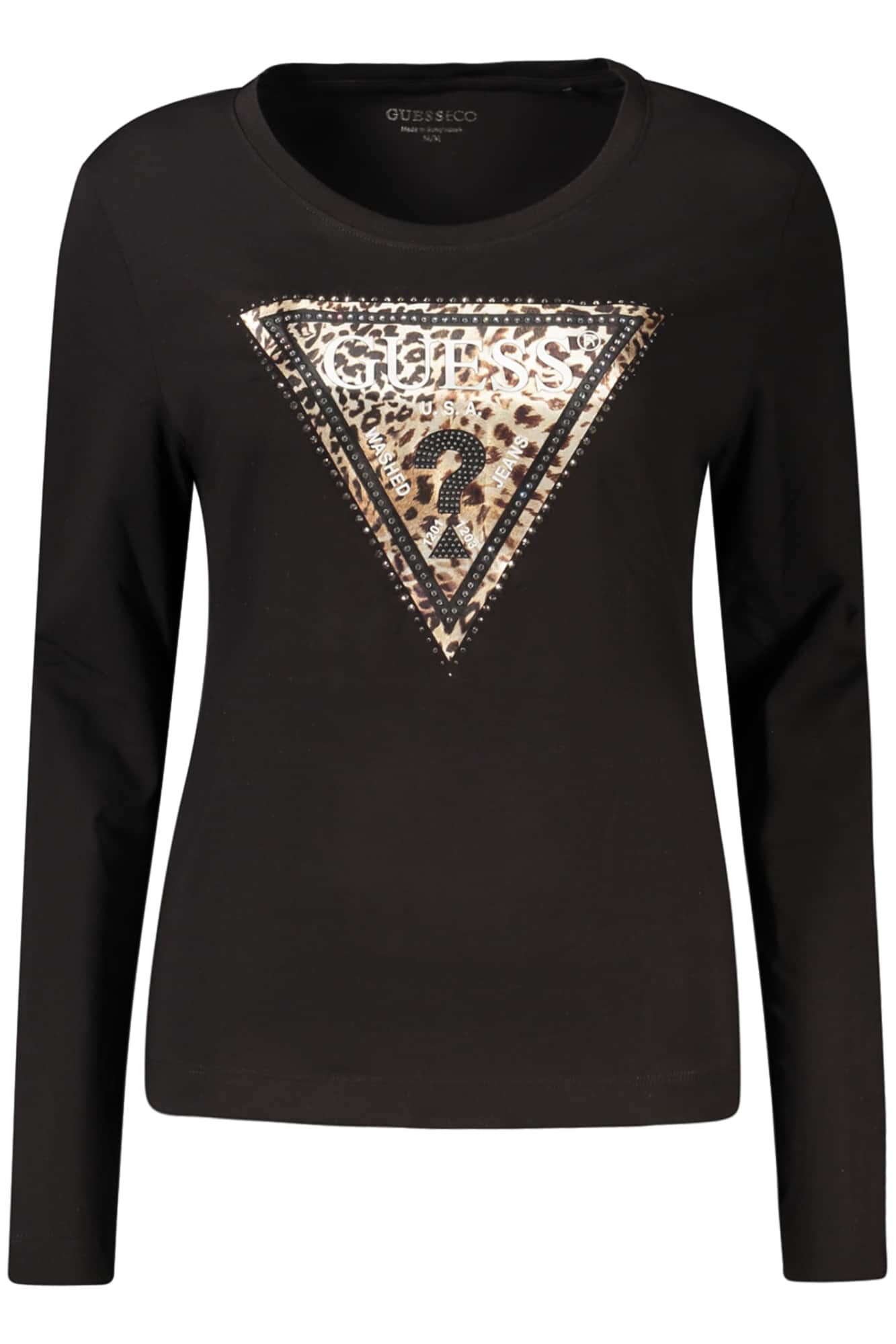 Guess Jeans damen langarm t-shirt schwarz
