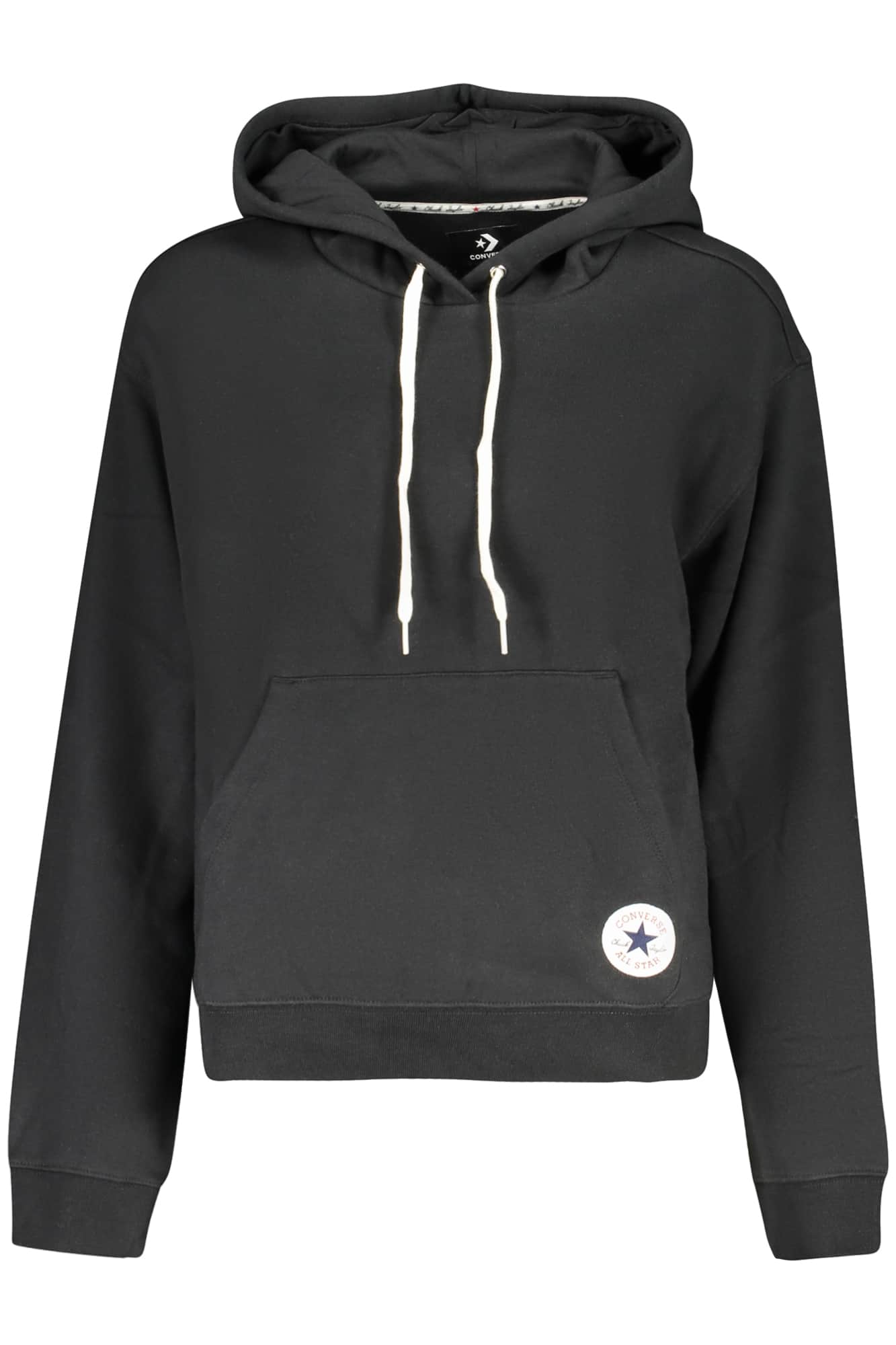 Converse Damen Mit Reißverschluss Hoodie, Schwarz