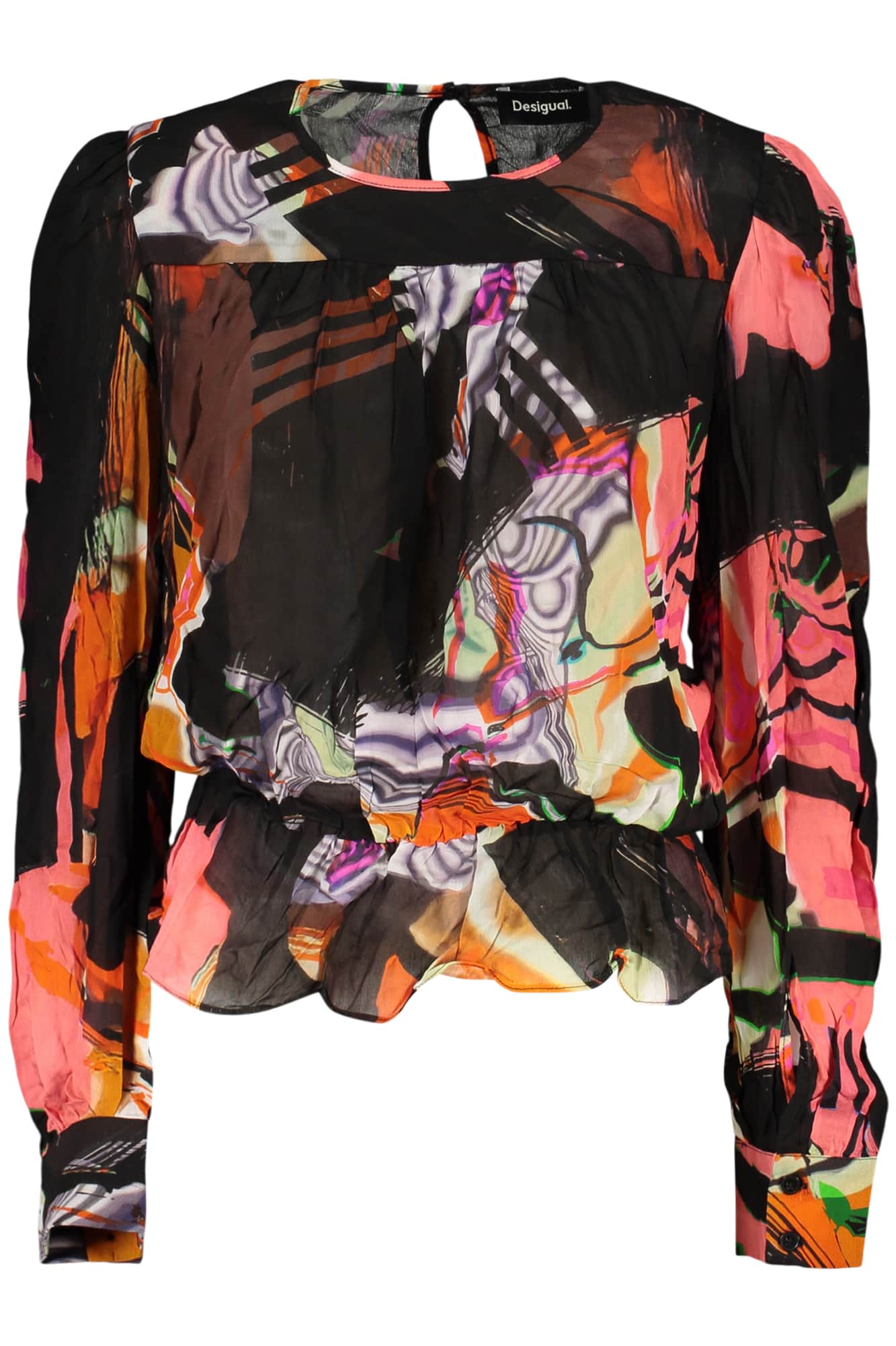 Desigual damen langarm shirt schwarz