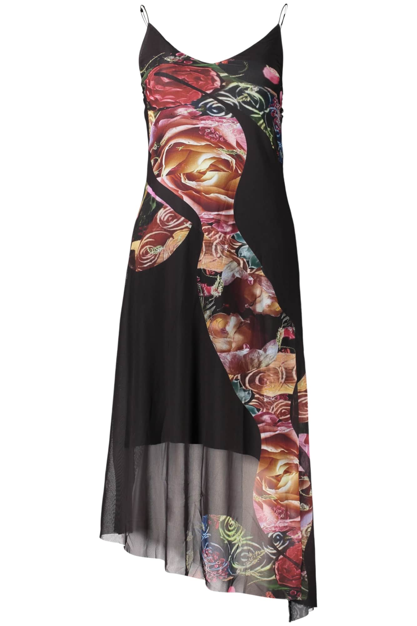 Desigual damen lang schwarz kleid