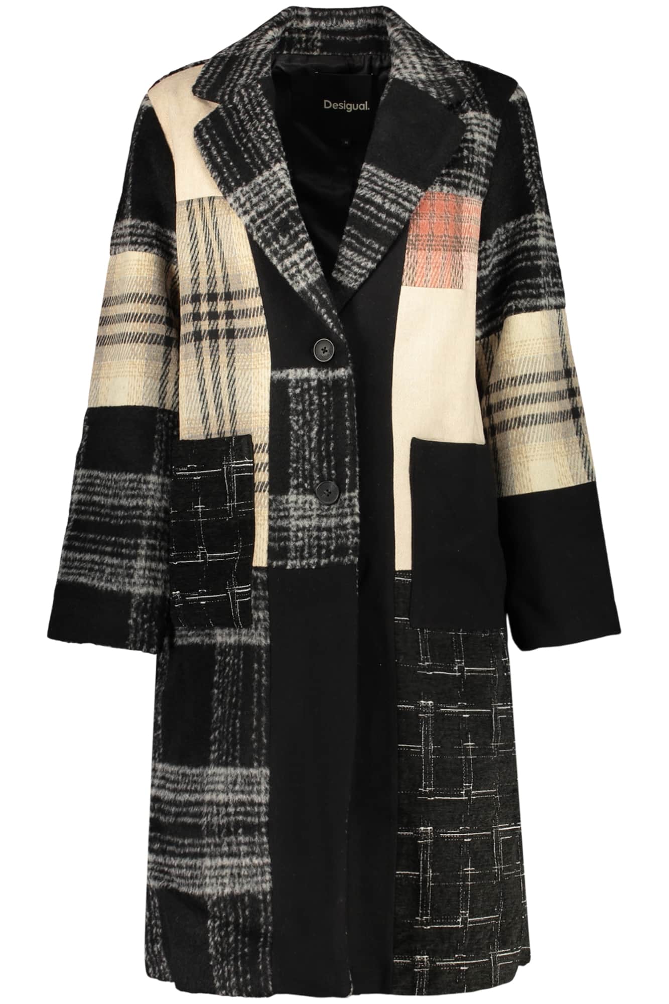 Desigual damen schwarz mantel