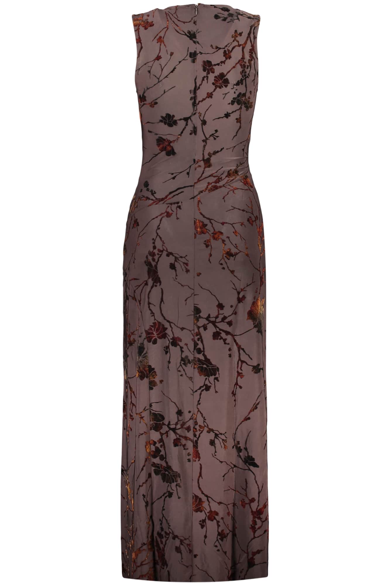 Desigual damen lang kleid in braun