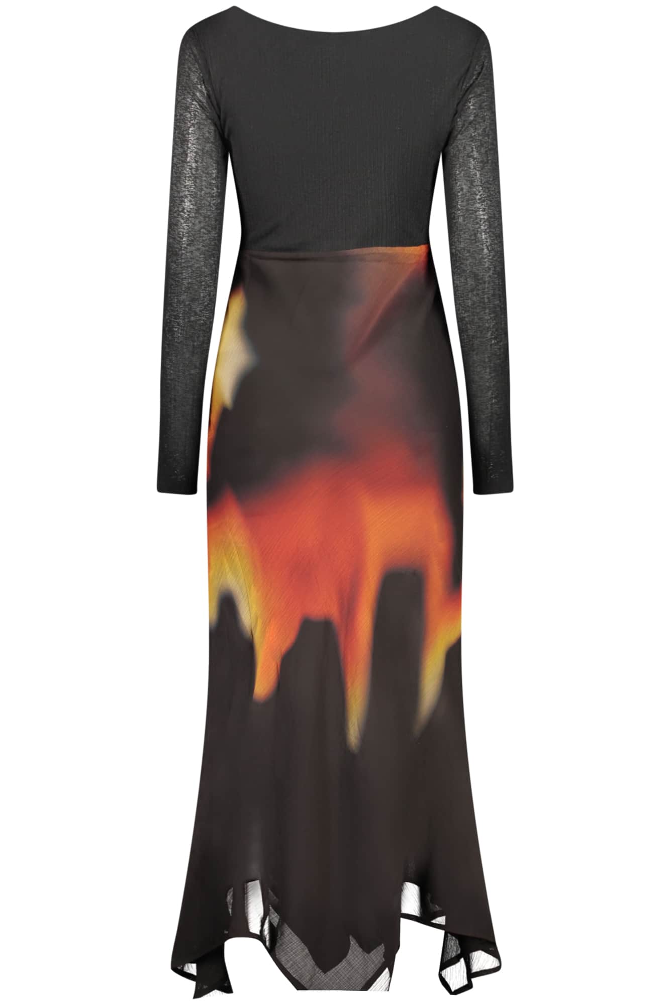 Desigual damen lang schwarz kleid